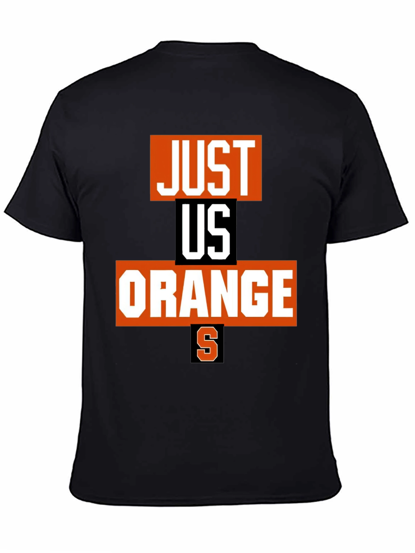 Just Us Orange Graphic Tee - Black