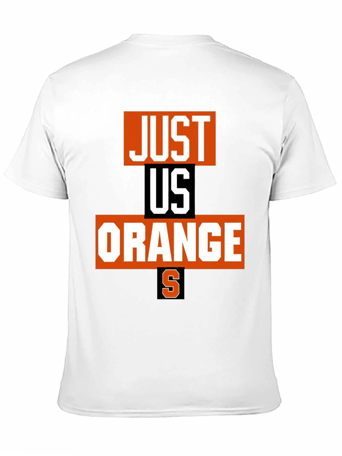 Just Us Orange Graphic Tee - Black