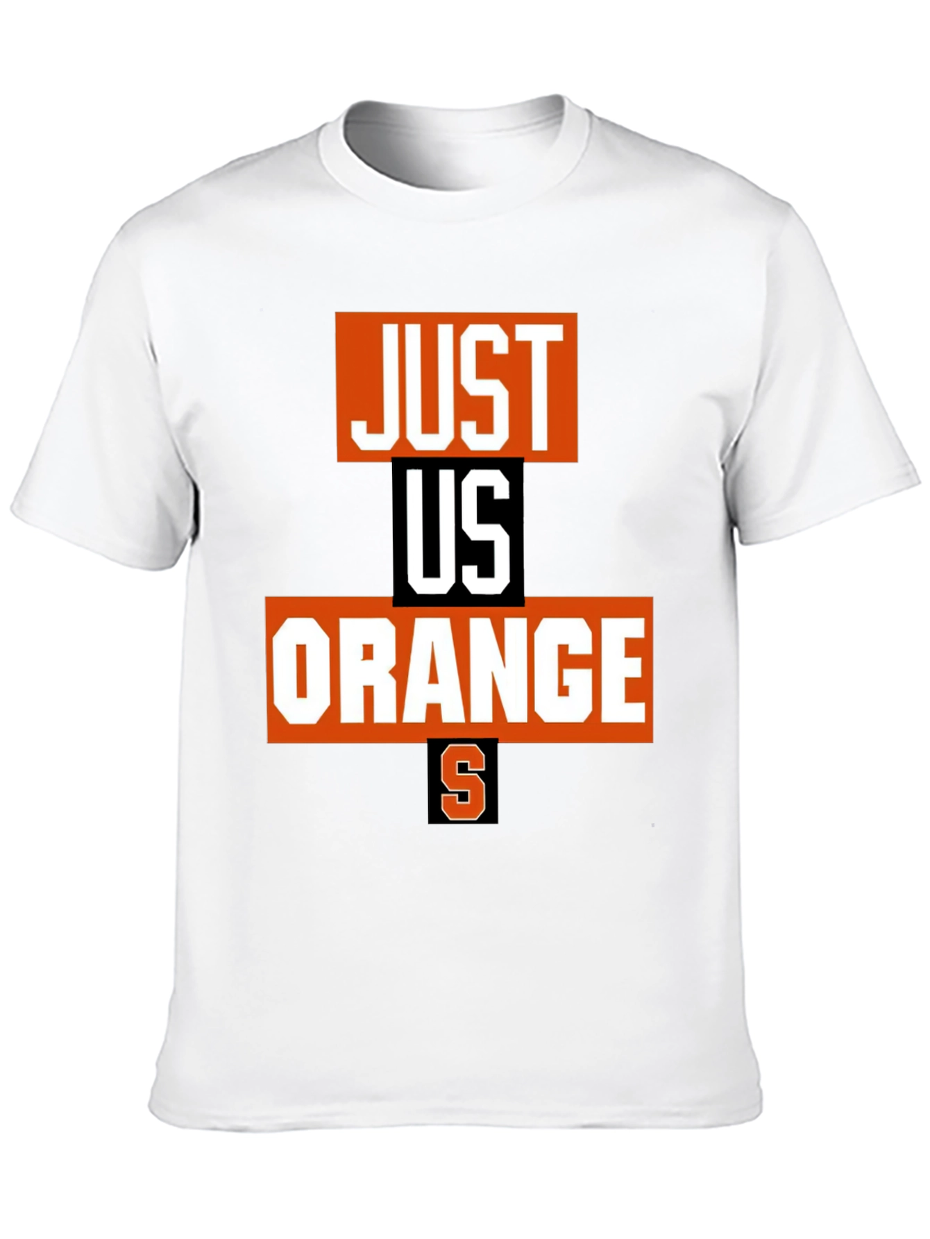 Just Us Orange Graphic Tee - Black
