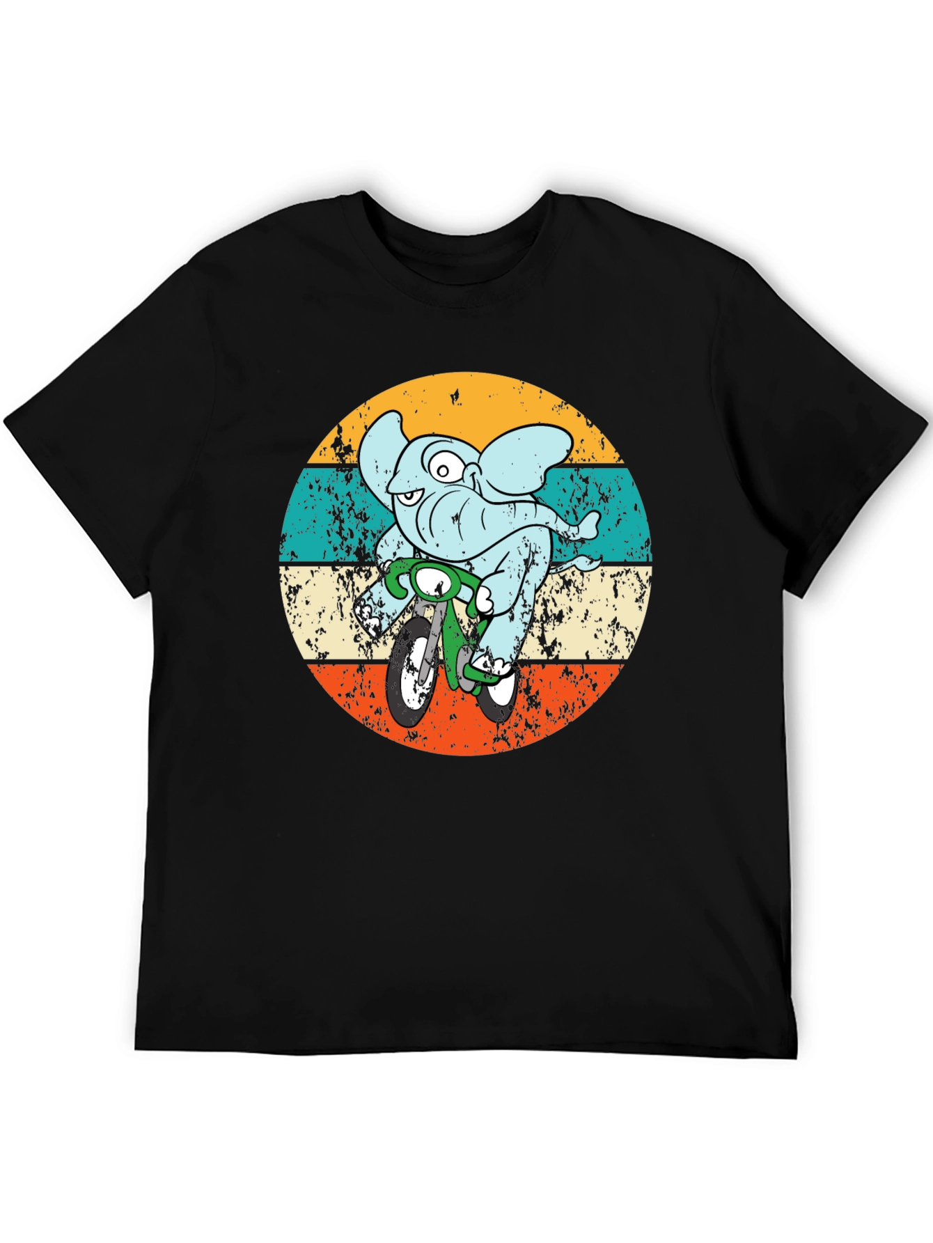 Elephant on Bike Graphic T-Shirt