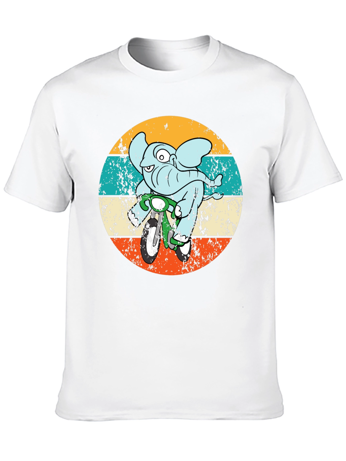 Elephant on Bike Graphic T-Shirt