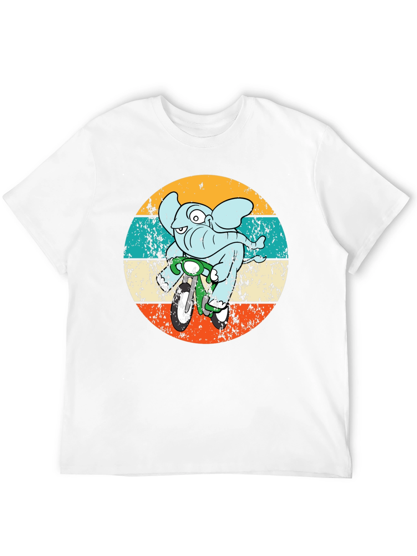 Elephant on Bike Graphic T-Shirt