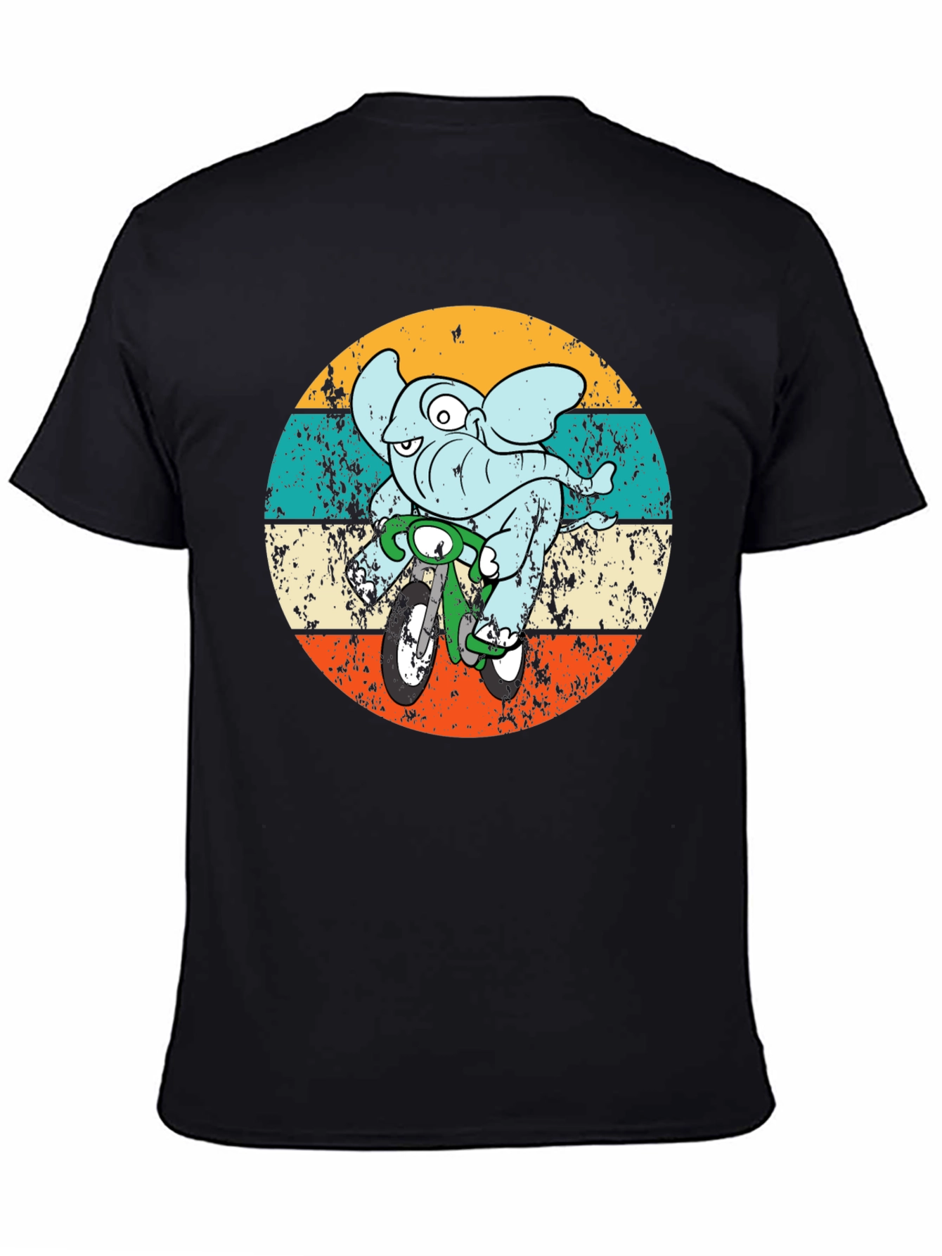 Elephant on Bike Graphic T-Shirt