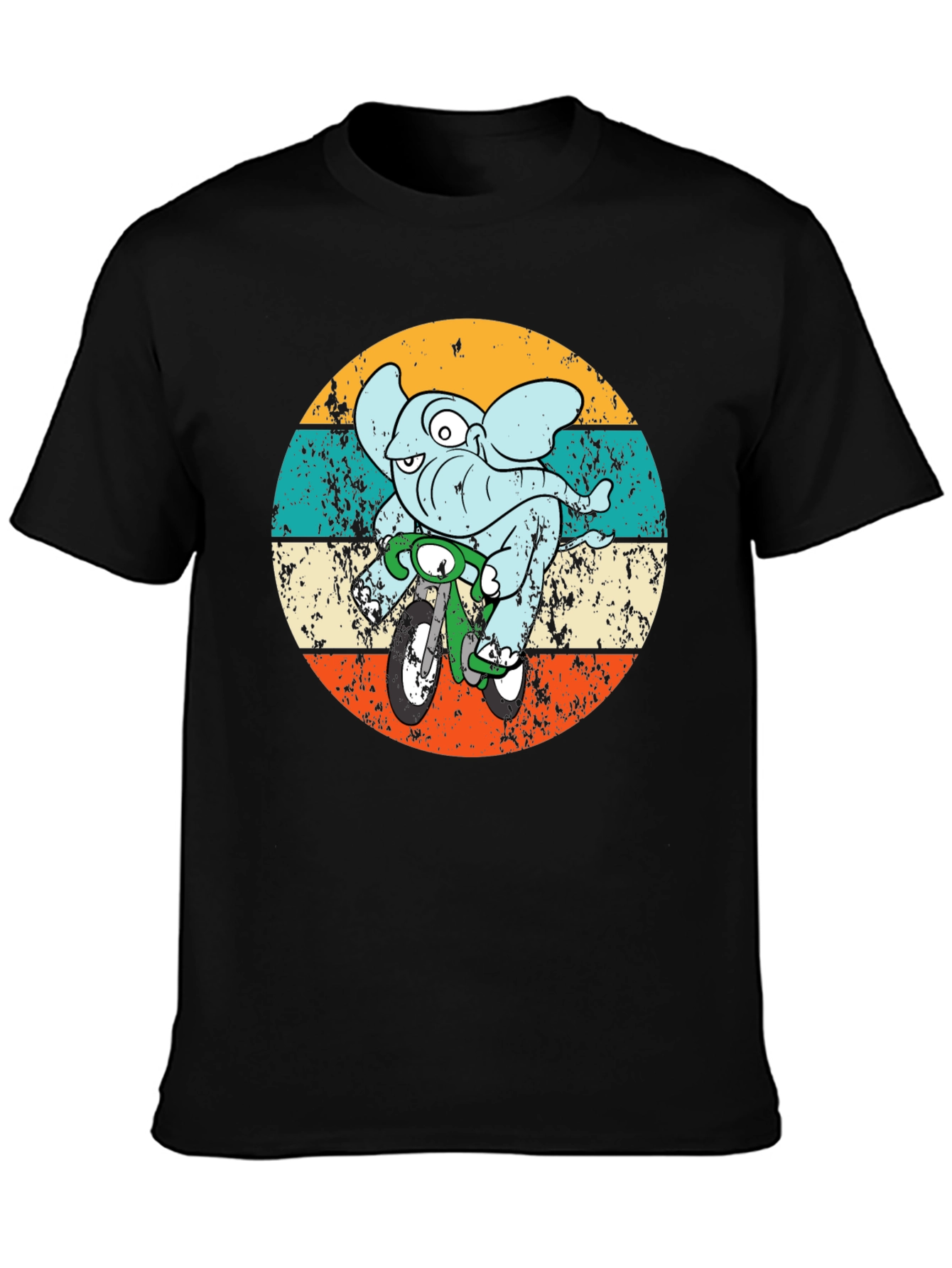 Elephant on Bike Graphic T-Shirt
