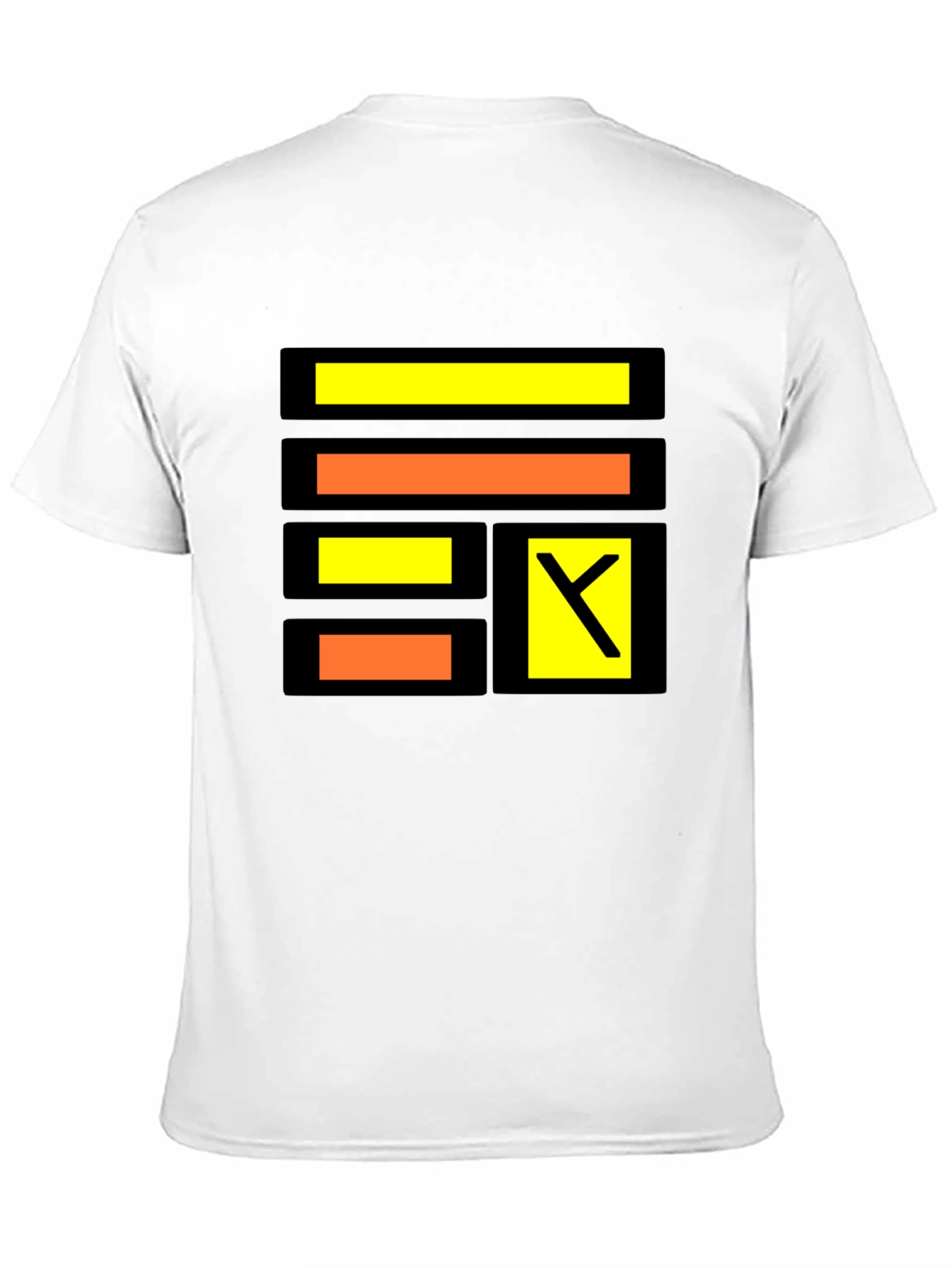 Modern Geometric Design Black T-Shirt