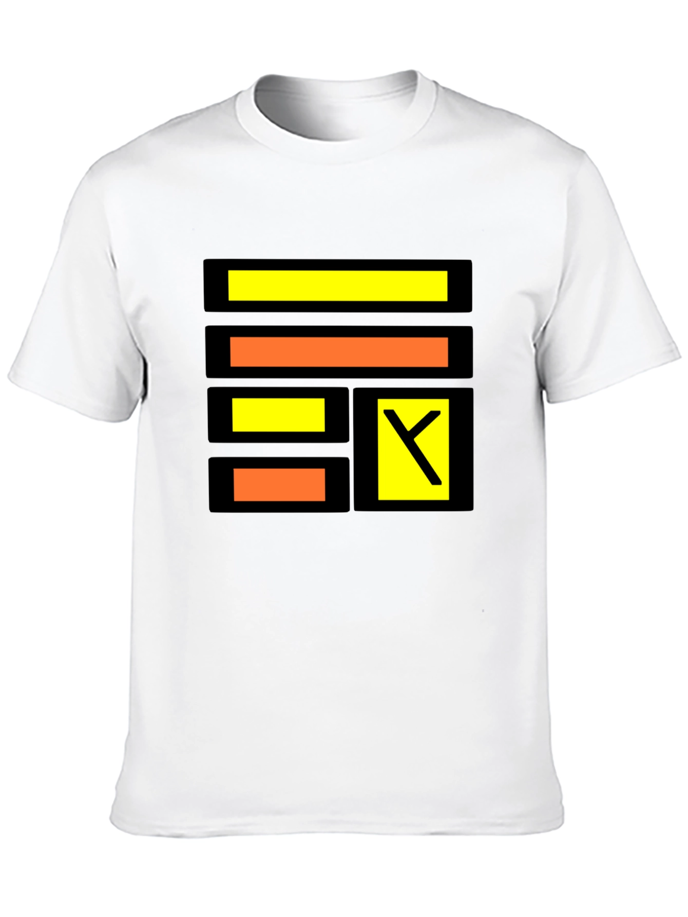 Modern Geometric Design Black T-Shirt