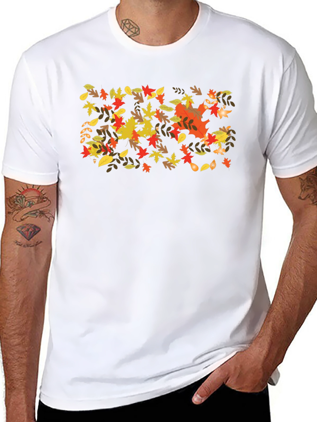 Autumn Leaves Graphic Tee - Fall Season Style