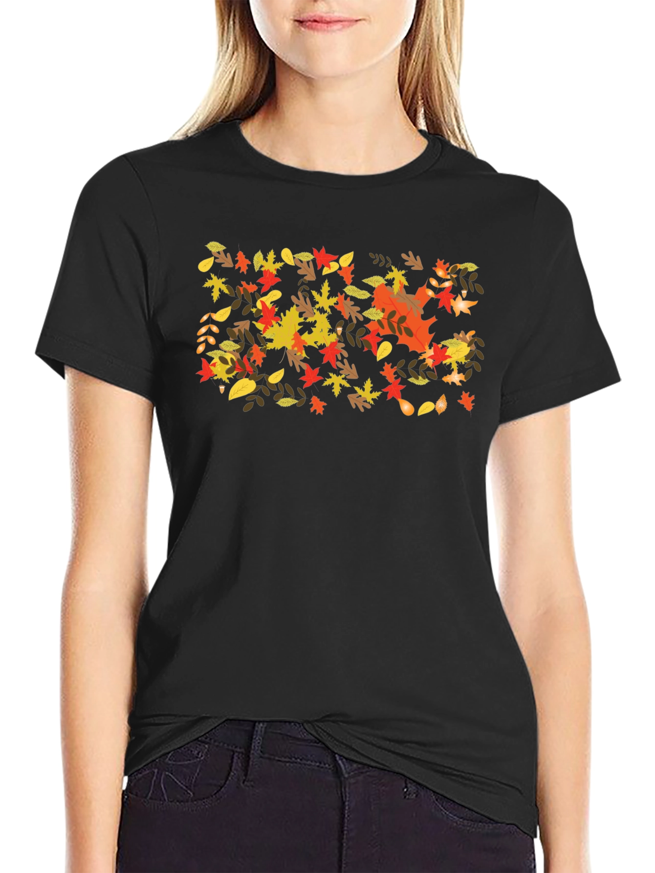 Autumn Leaves Graphic Tee - Fall Season Style