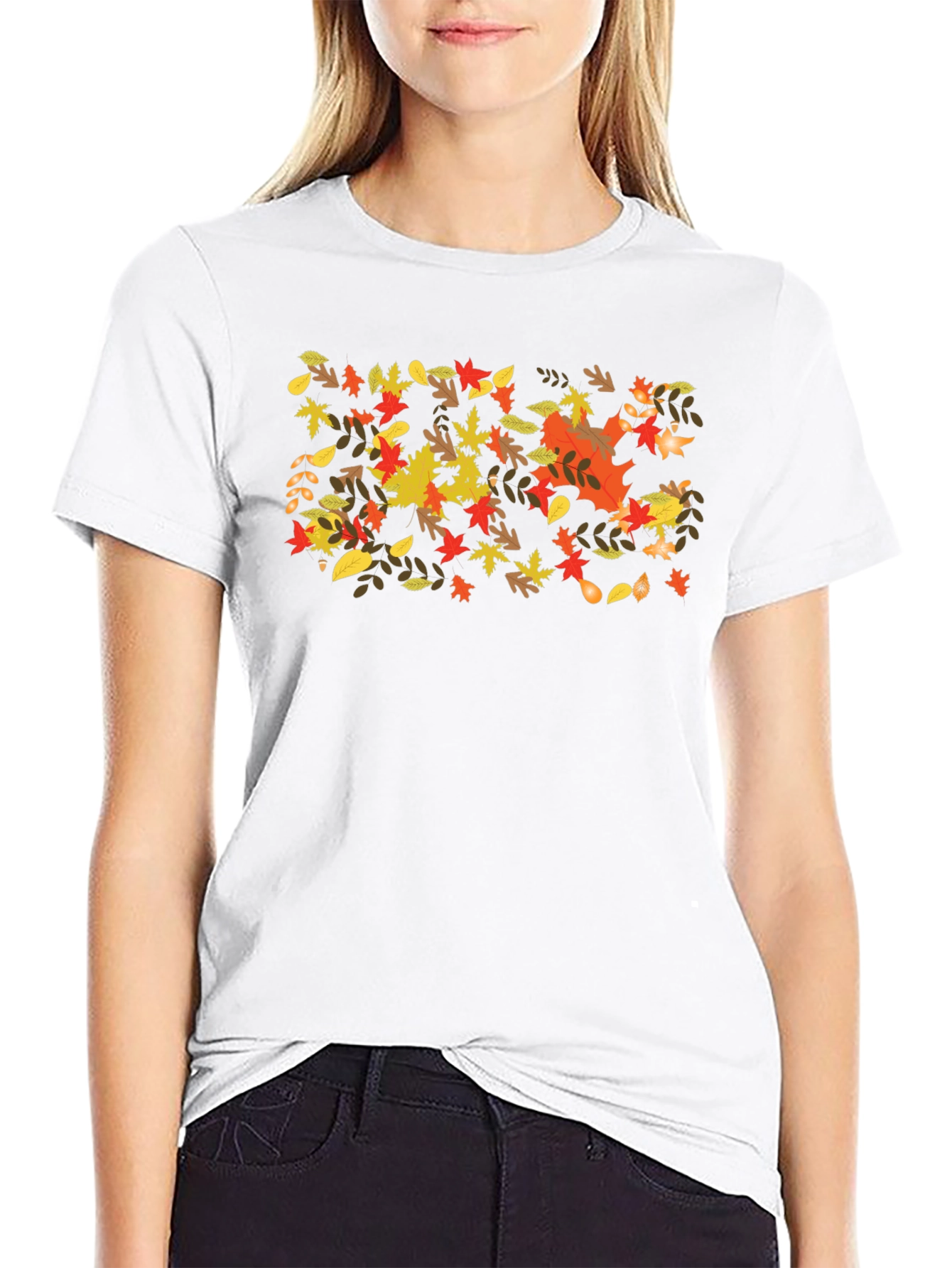Autumn Leaves Graphic Tee - Fall Season Style