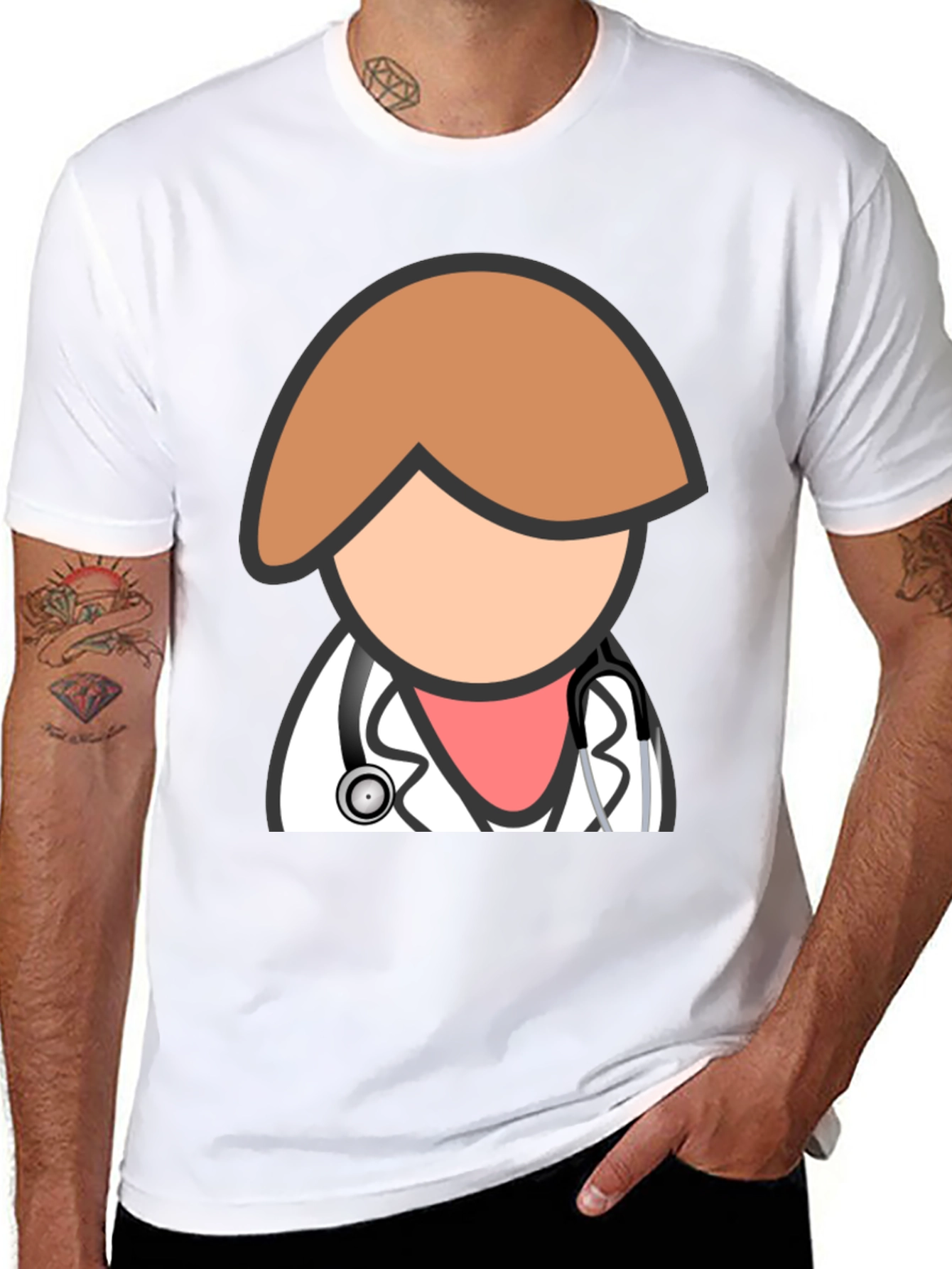 Doctor Graphic T-Shirt - Black Cotton Blend Tee