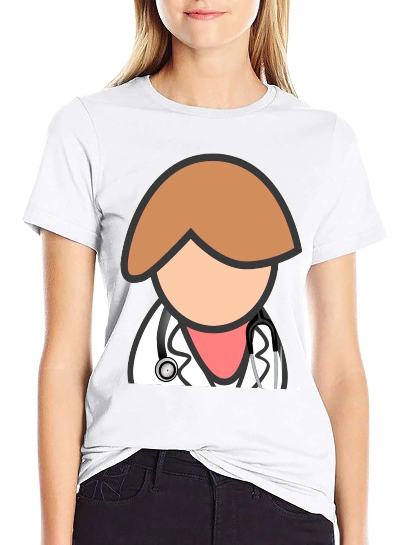 Doctor Graphic T-Shirt - Black Cotton Blend Tee
