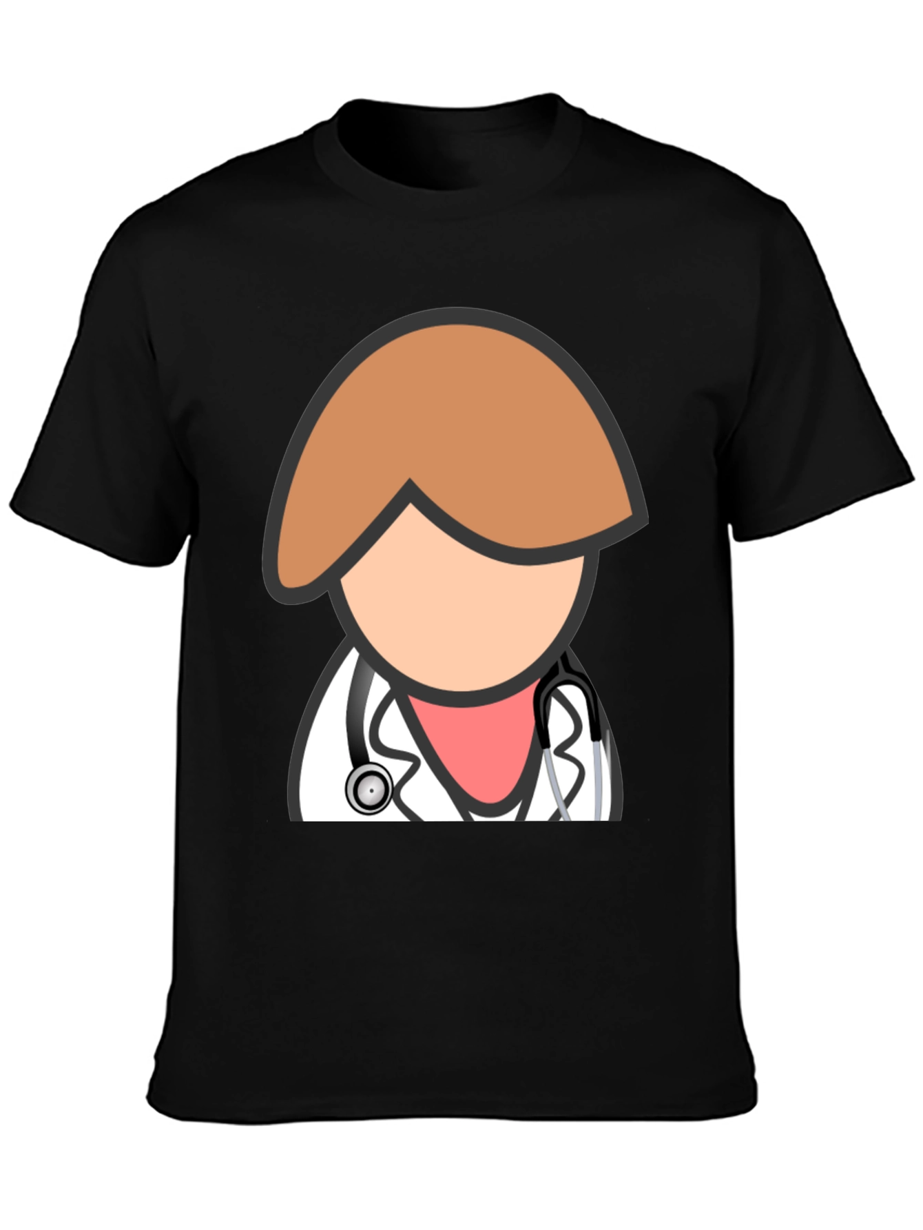 Doctor Graphic T-Shirt - Black Cotton Blend Tee