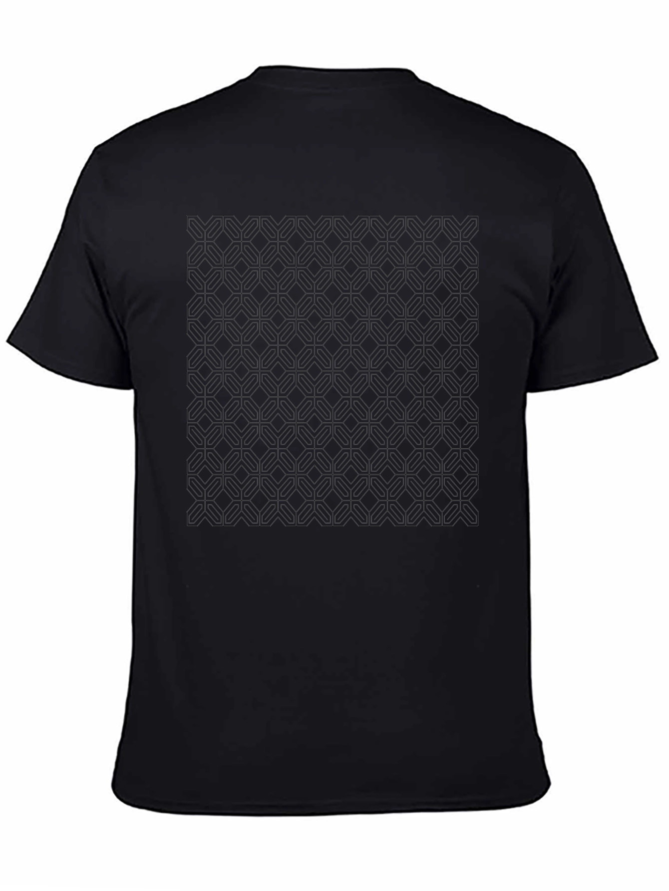 Geometric Pattern Black T-Shirt
