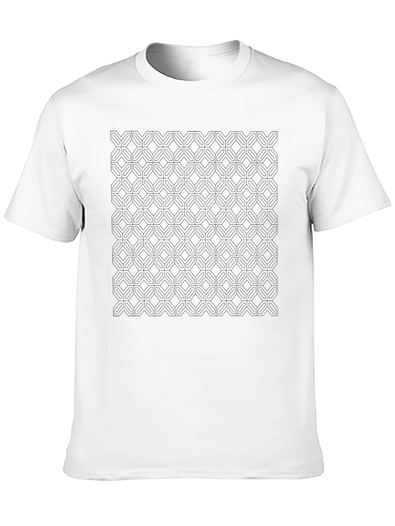 Geometric Pattern Black T-Shirt