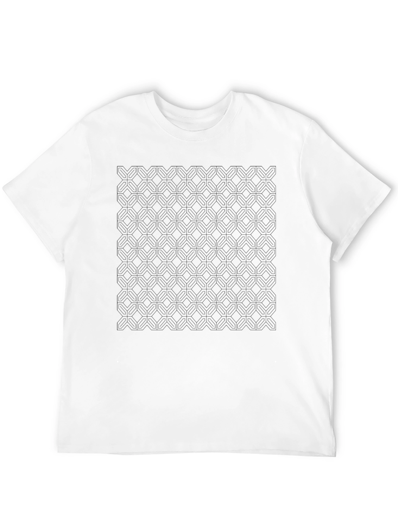 Geometric Pattern Black T-Shirt