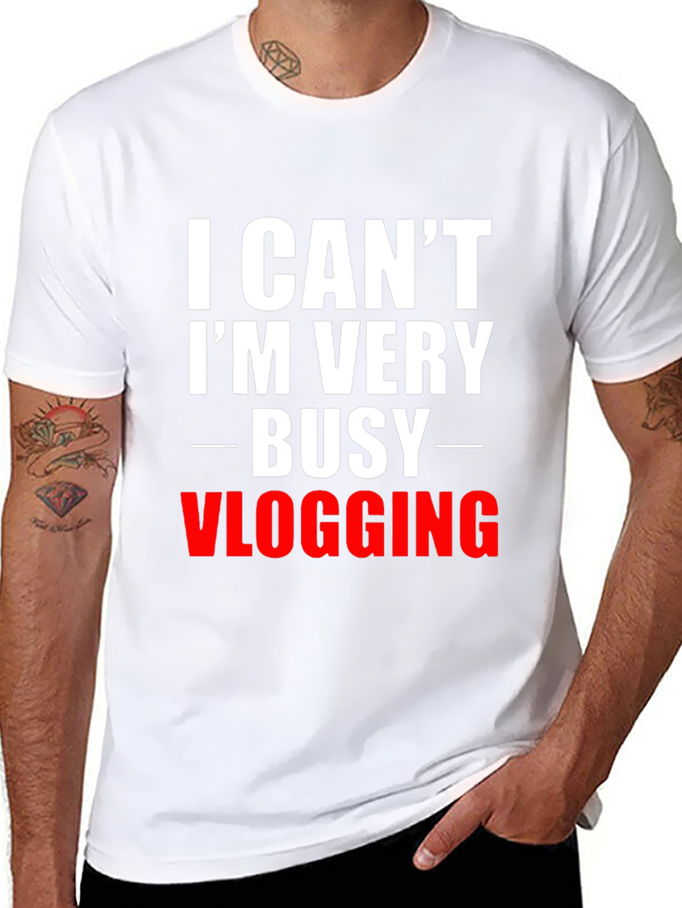 Funny Vlogging T-Shirt - I Cant Im Very Busy