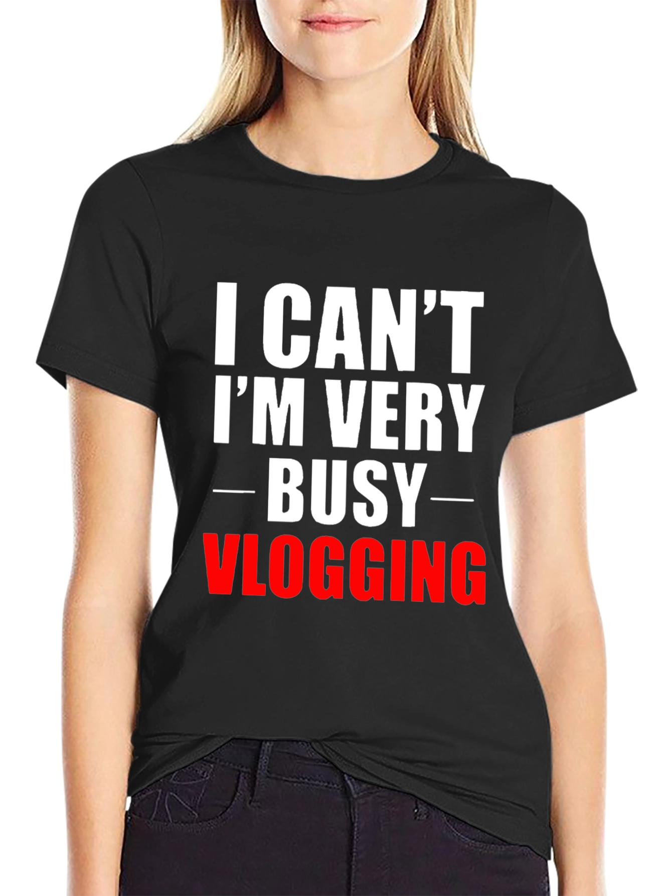 Funny Vlogging T-Shirt - I Cant Im Very Busy