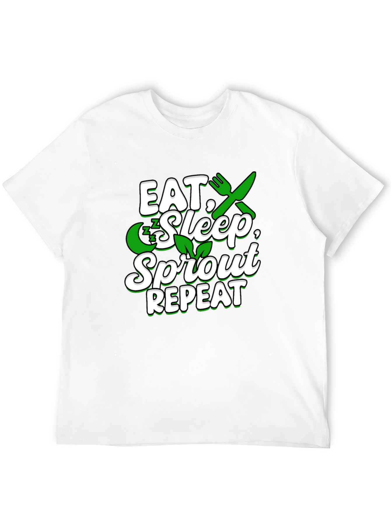 Eat Sleep Sprout Repeat Graphic T-Shirt
