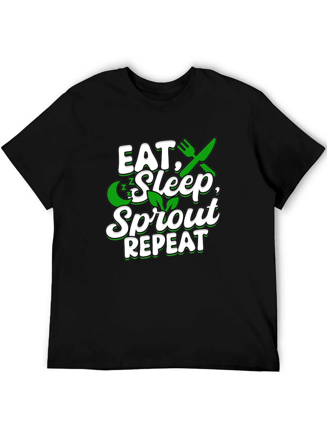 Eat Sleep Sprout Repeat Graphic T-Shirt
