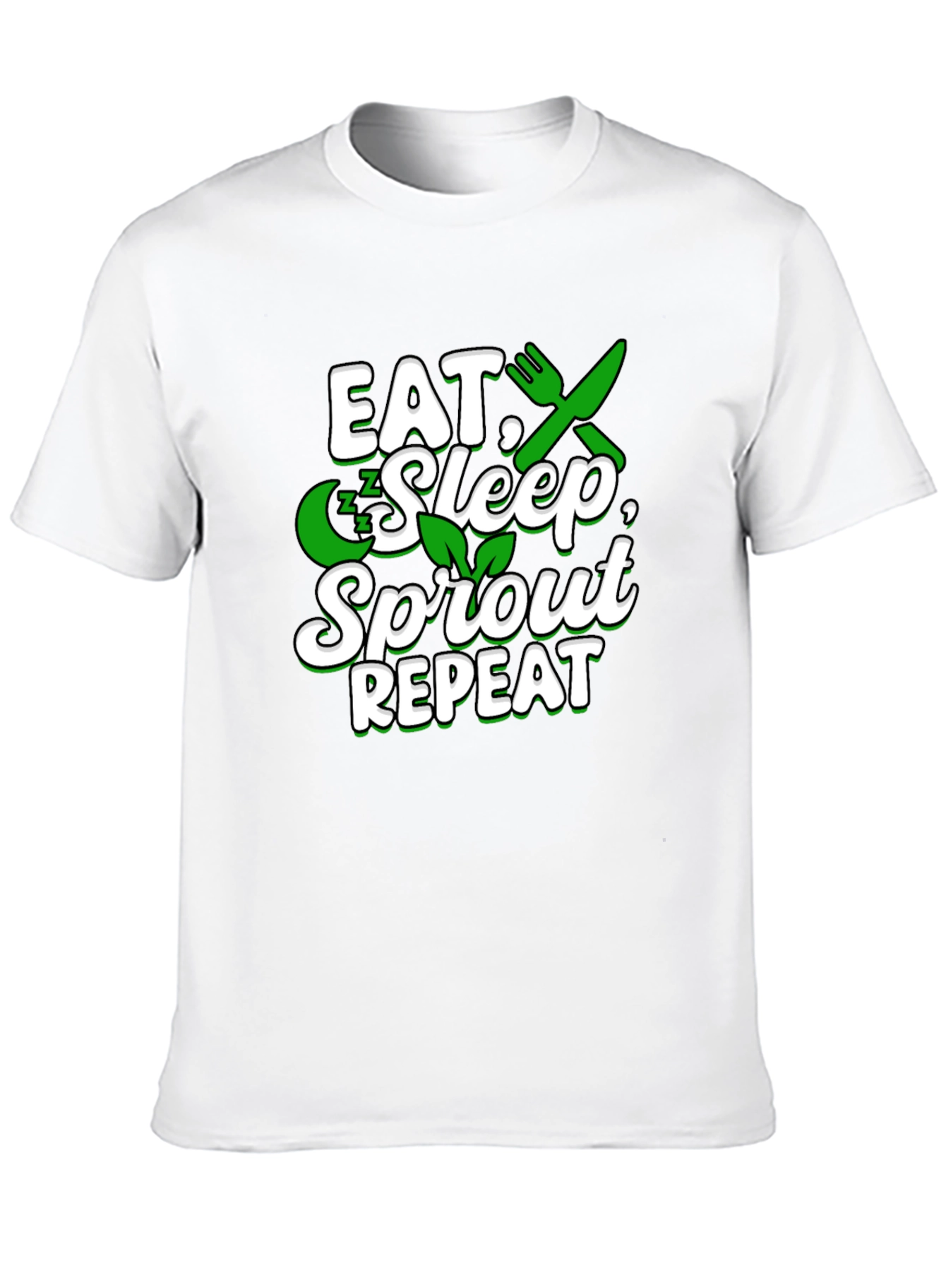 Eat Sleep Sprout Repeat Graphic T-Shirt