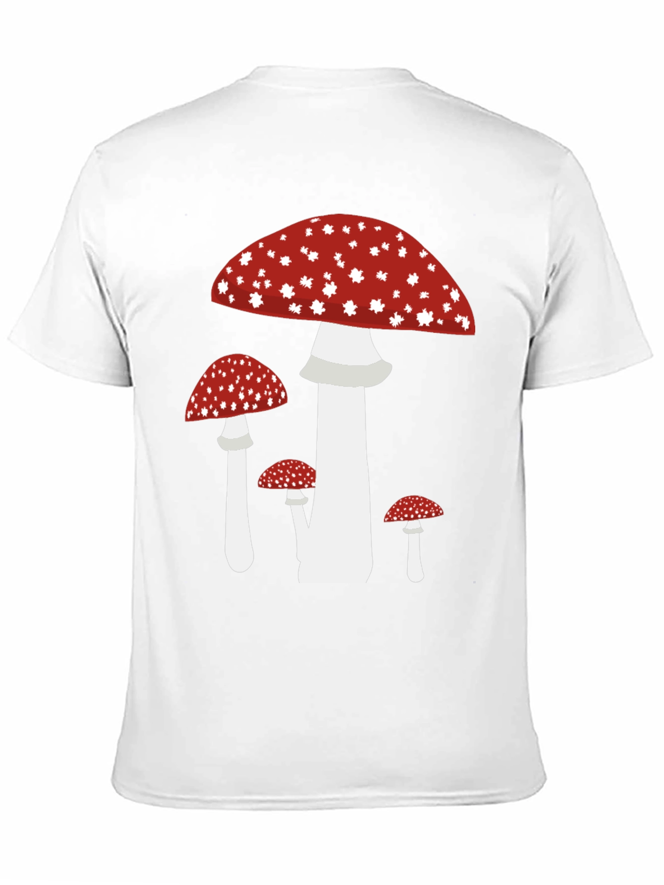 Mushroom Print Black T-Shirt