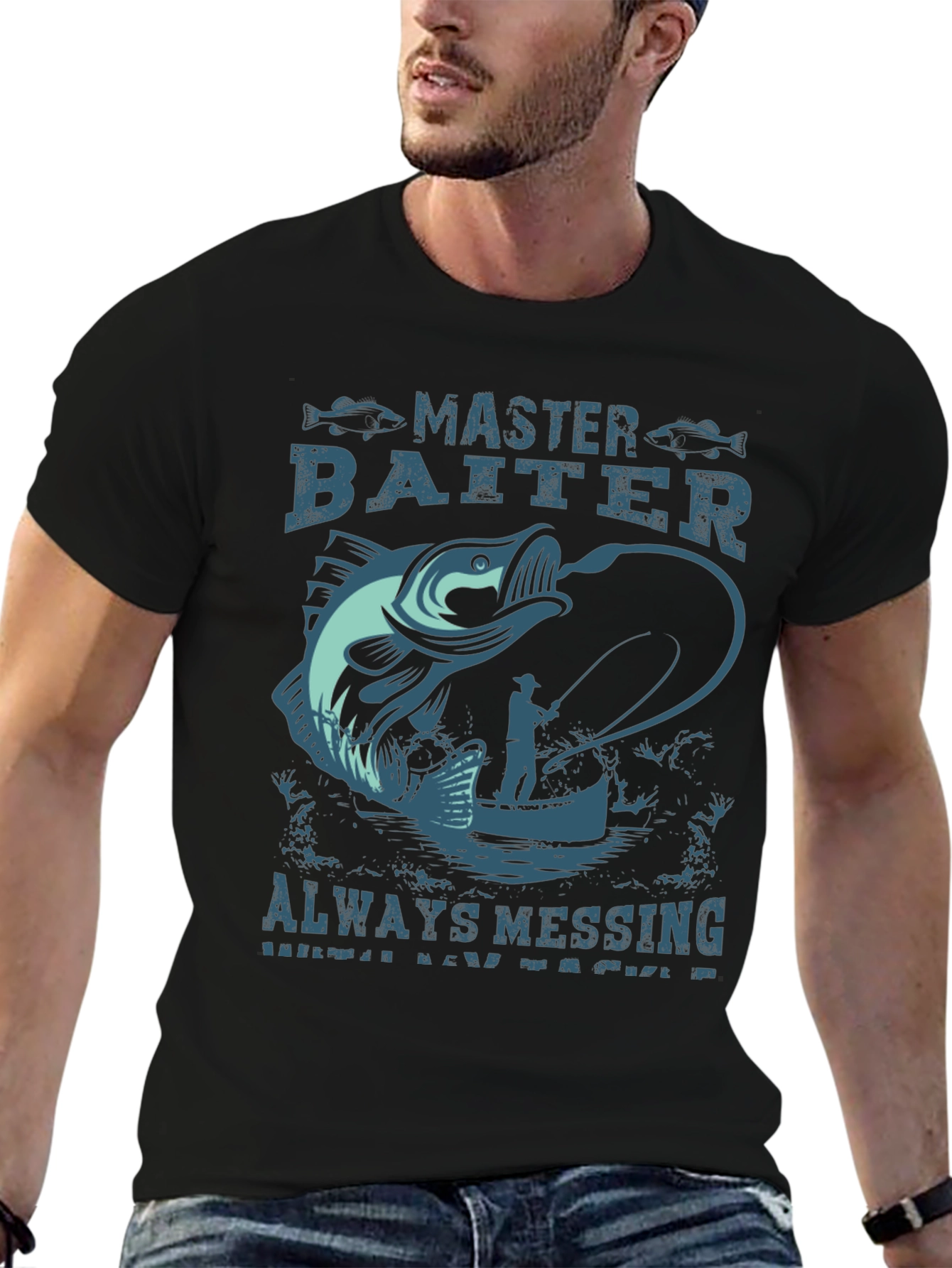 Master Baiter Funny Fishing T-Shirt for Anglers