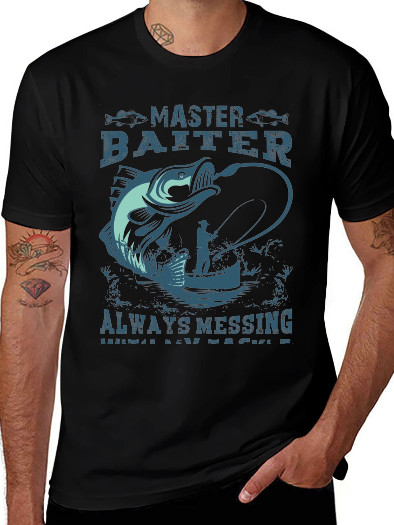 Master Baiter Funny Fishing T-Shirt for Anglers