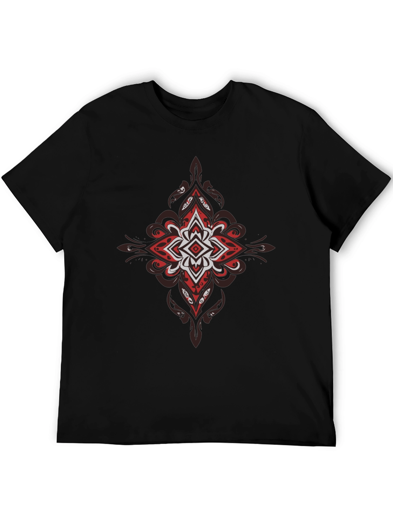 Abstract Mandala Black Tee