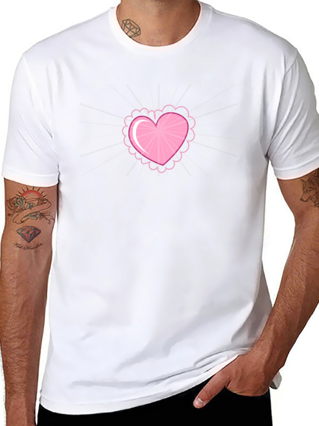 Heart Graphic Black Tee