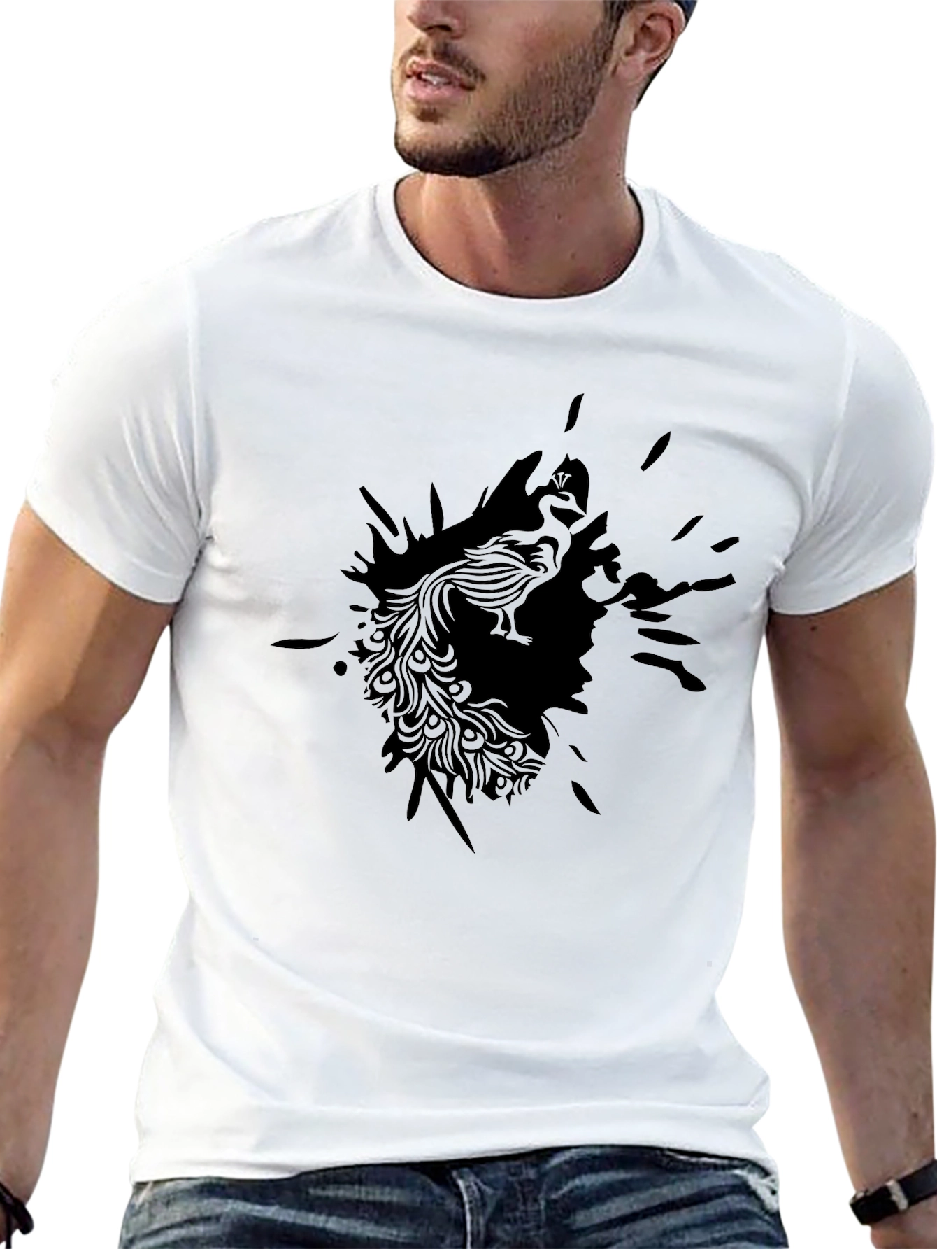 Black Phoenix Graphic Tee - Modern Style