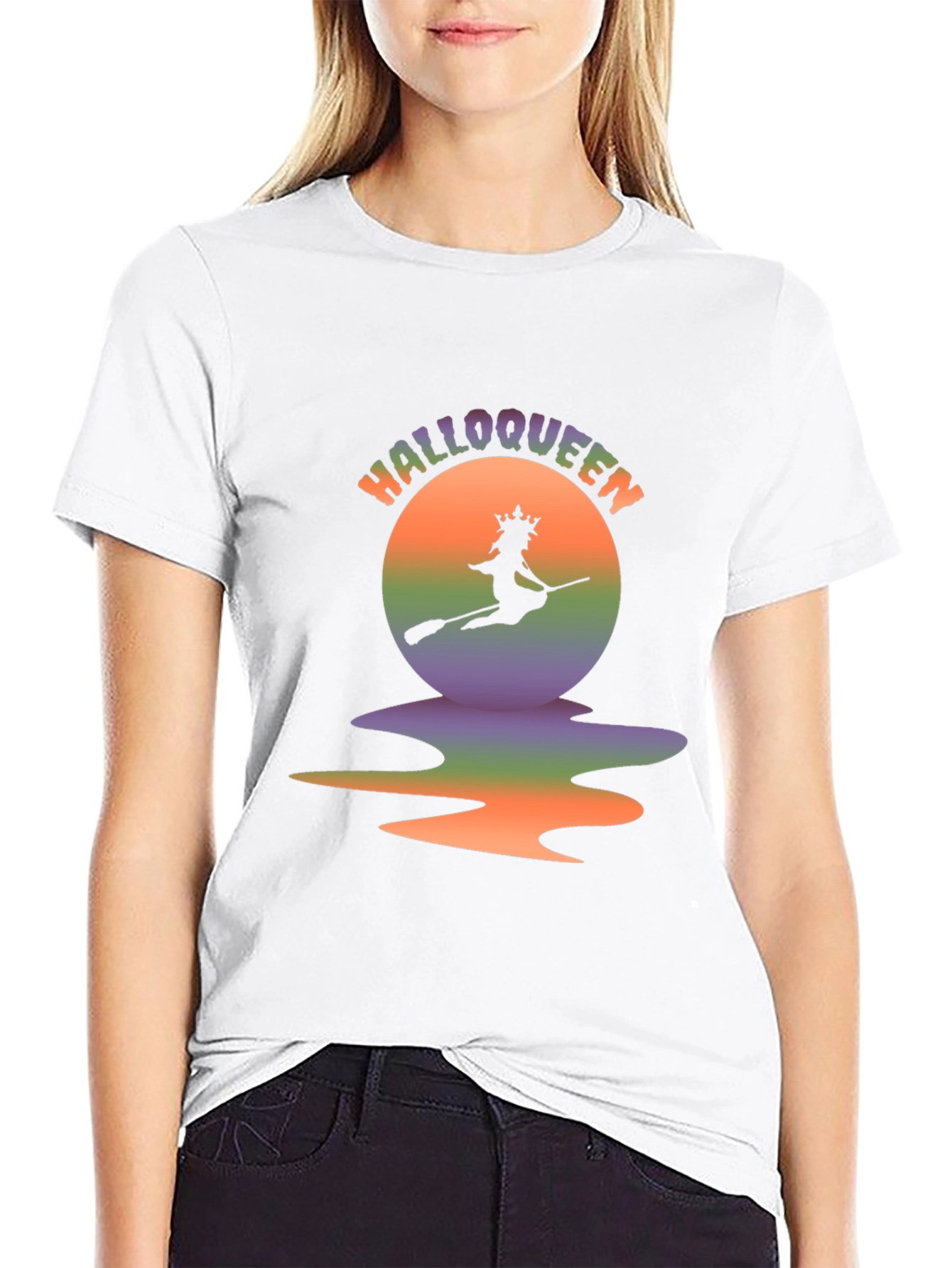 Halloqueen Halloween T-Shirt Witch Graphic Tee