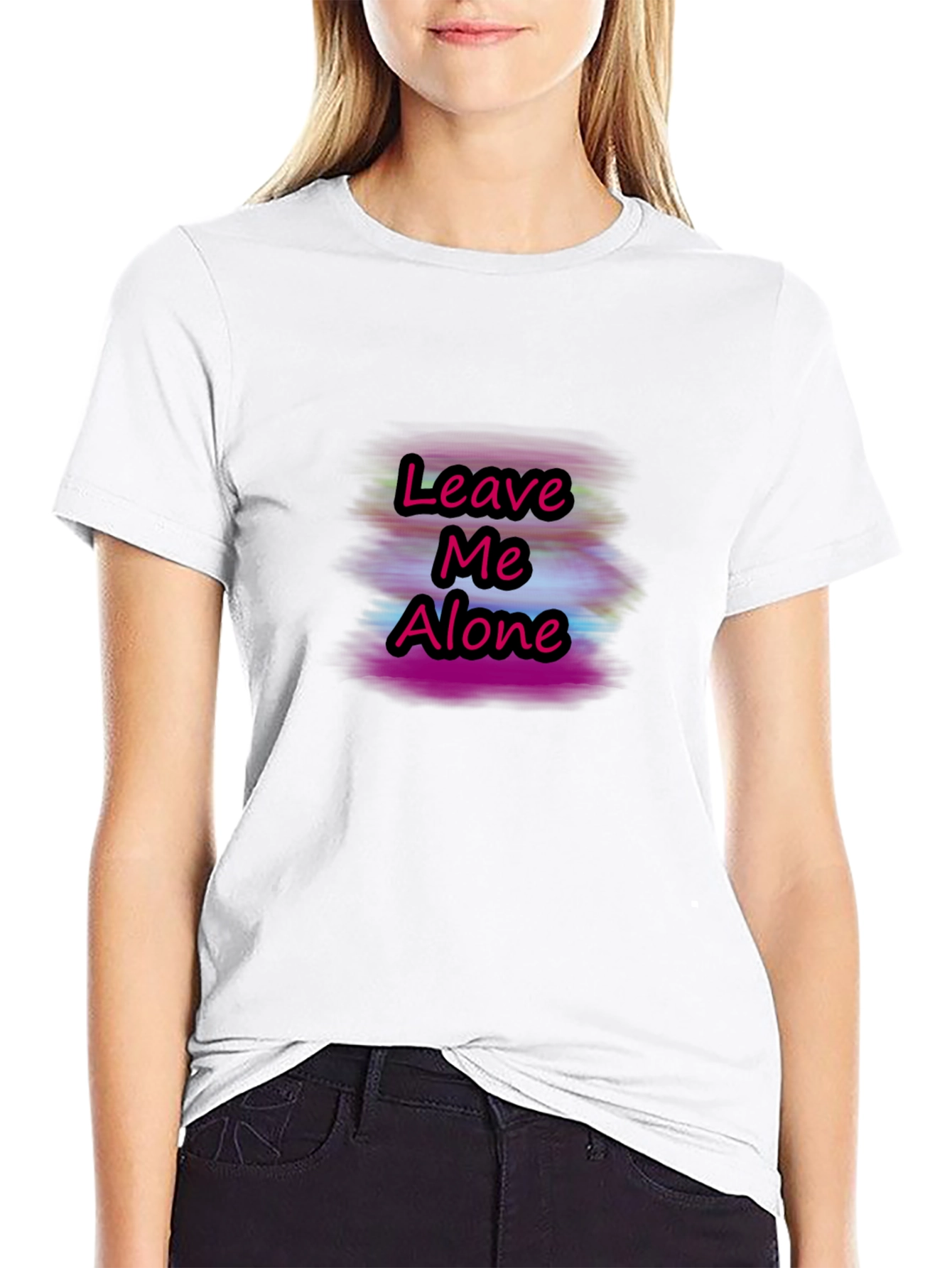 Leave Me Alone Graphic T-Shirt - Black