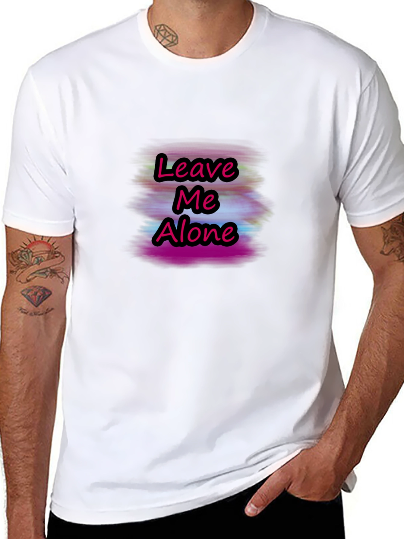 Leave Me Alone Graphic T-Shirt - Black