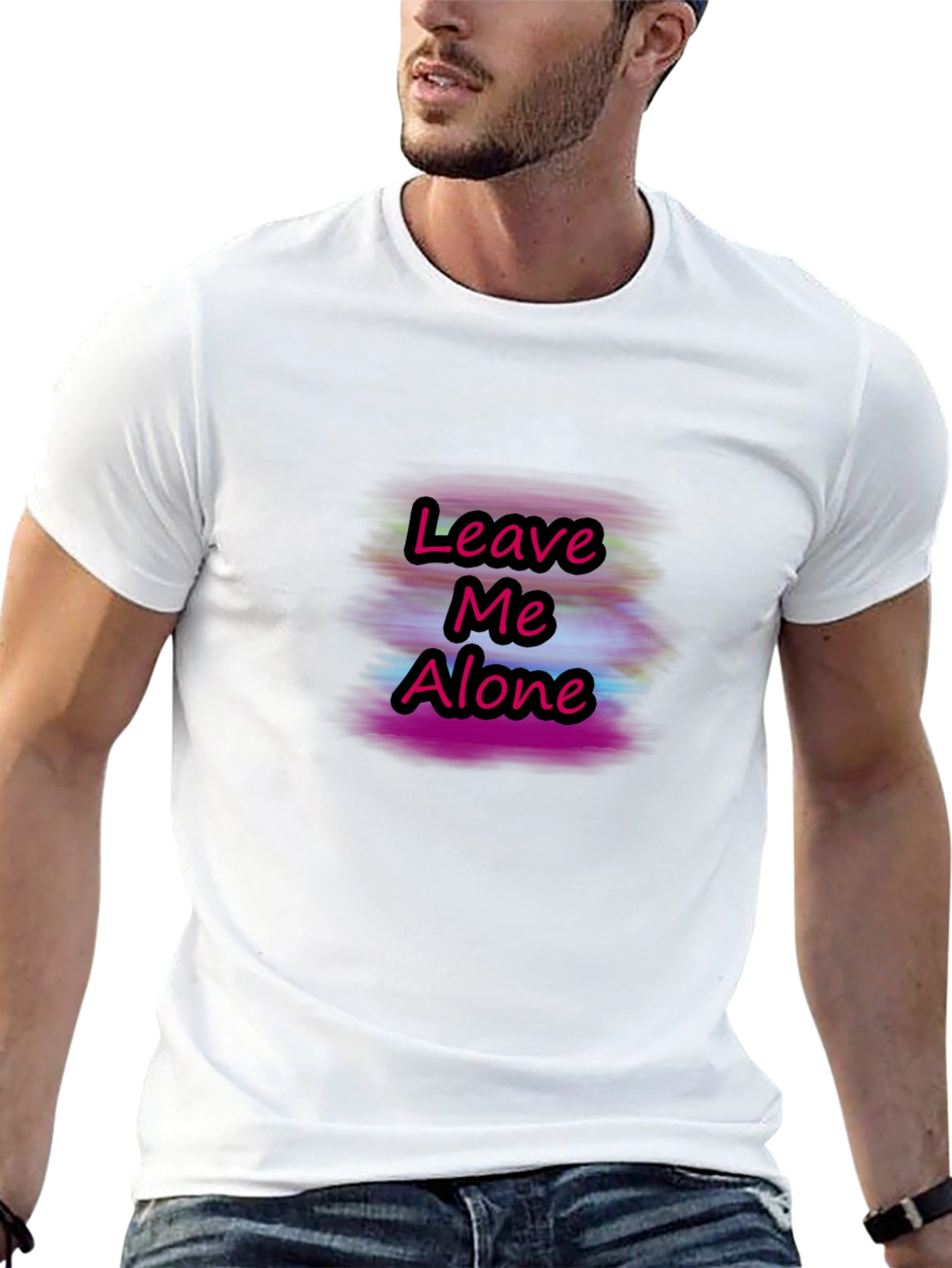 Leave Me Alone Graphic T-Shirt - Black