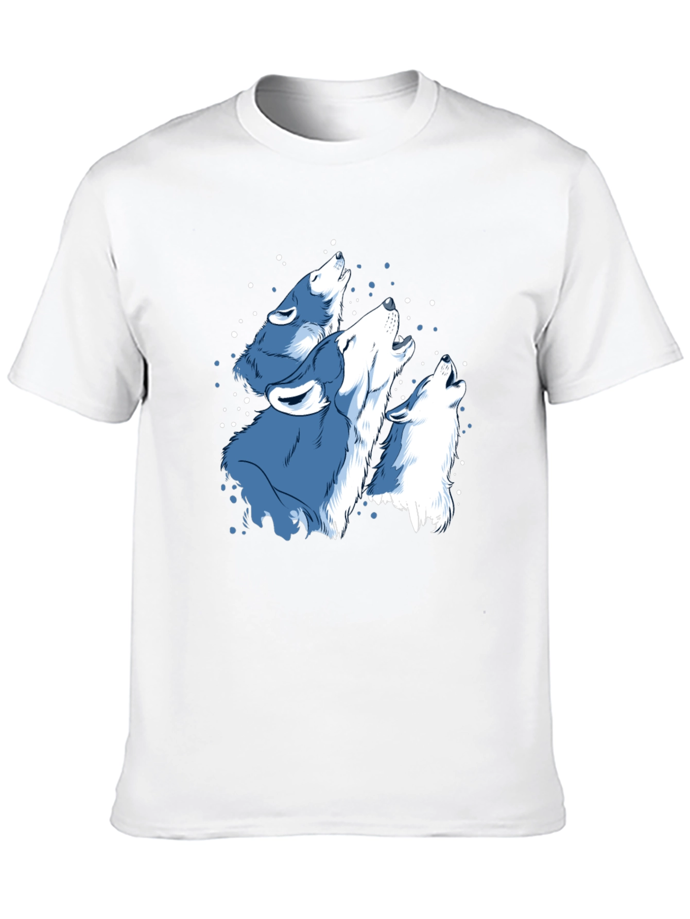 Mens Black Wolf Pack Graphic T-Shirt