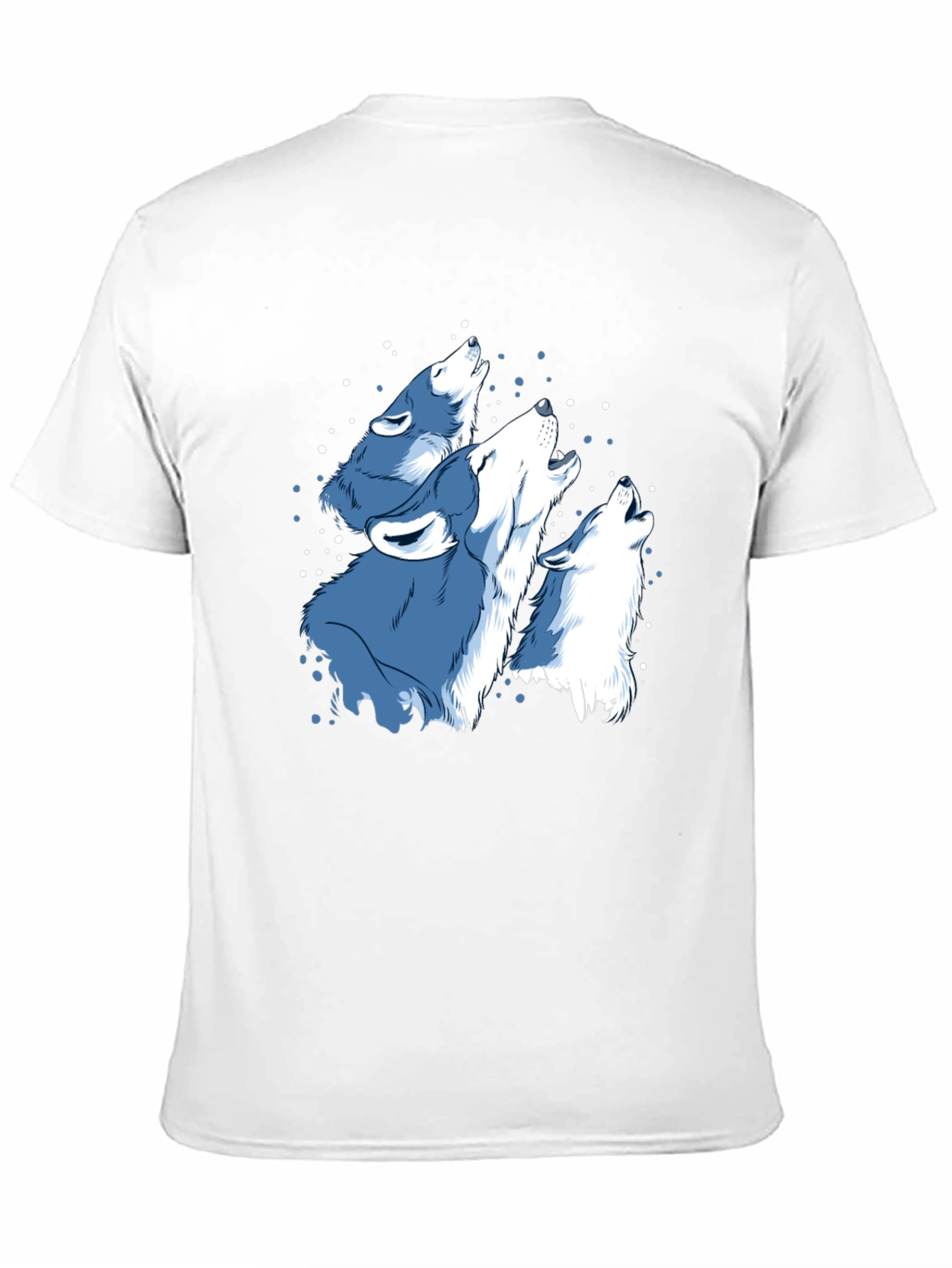 Mens Black Wolf Pack Graphic T-Shirt