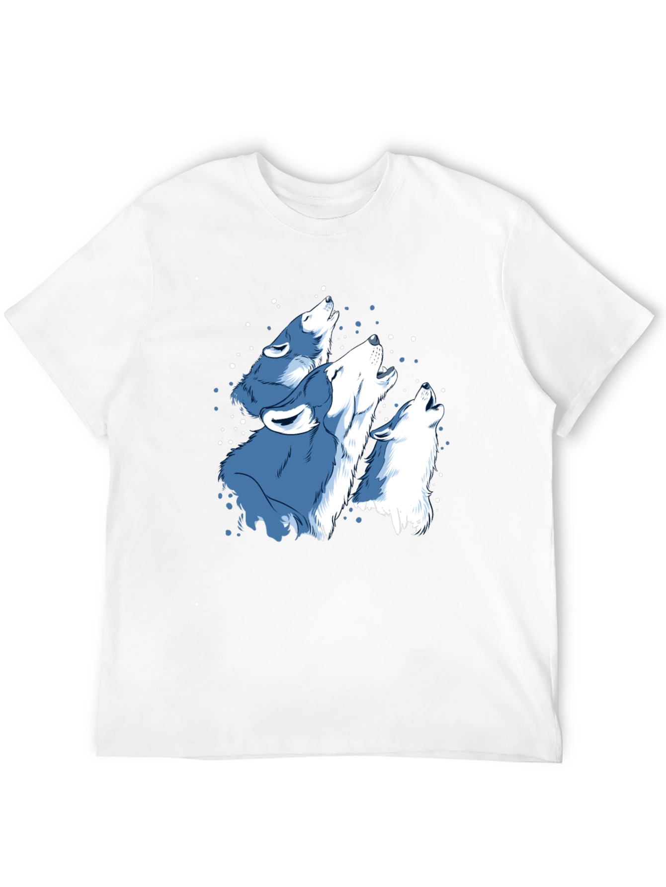 Mens Black Wolf Pack Graphic T-Shirt