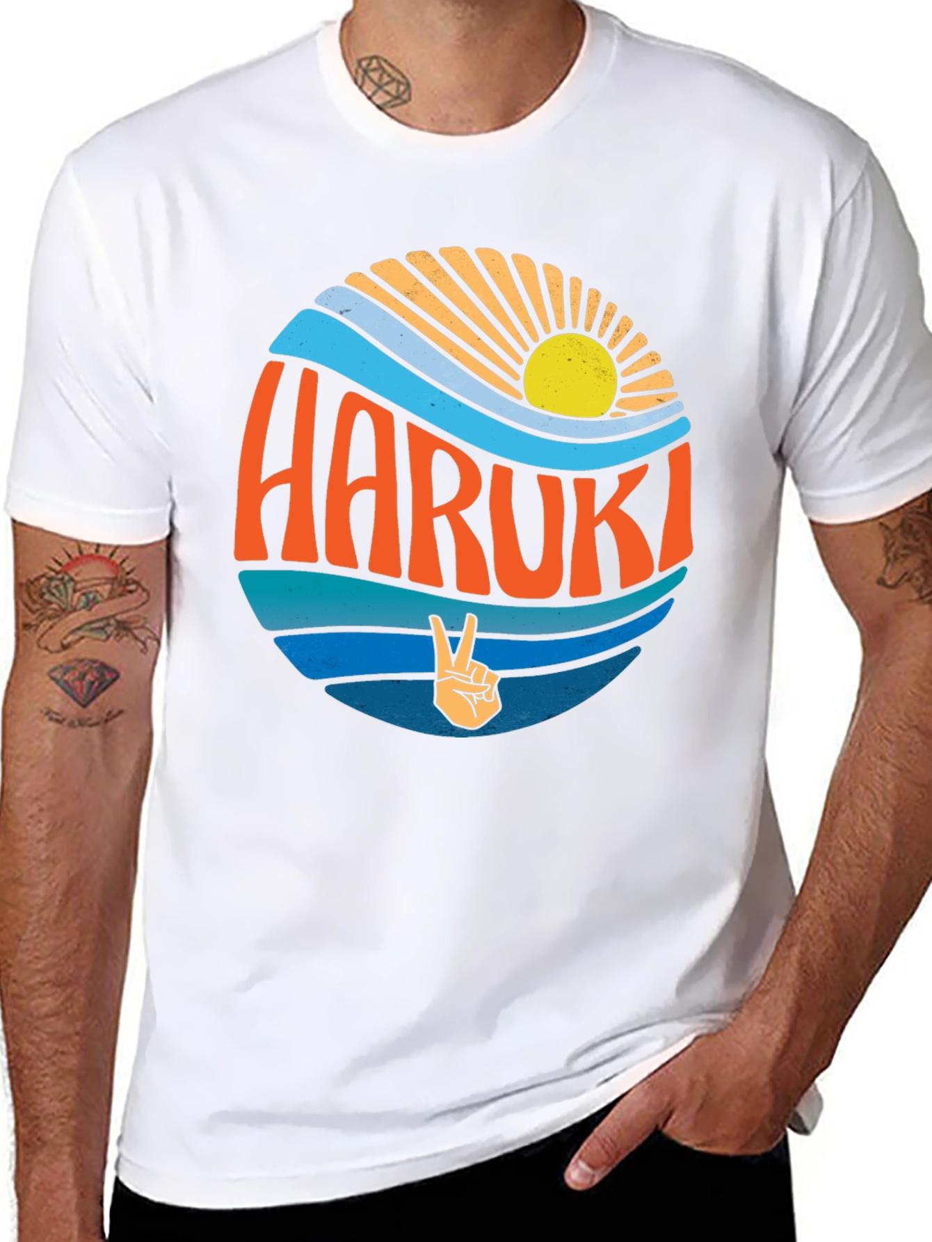 Haruki Retro Graphic T-Shirt