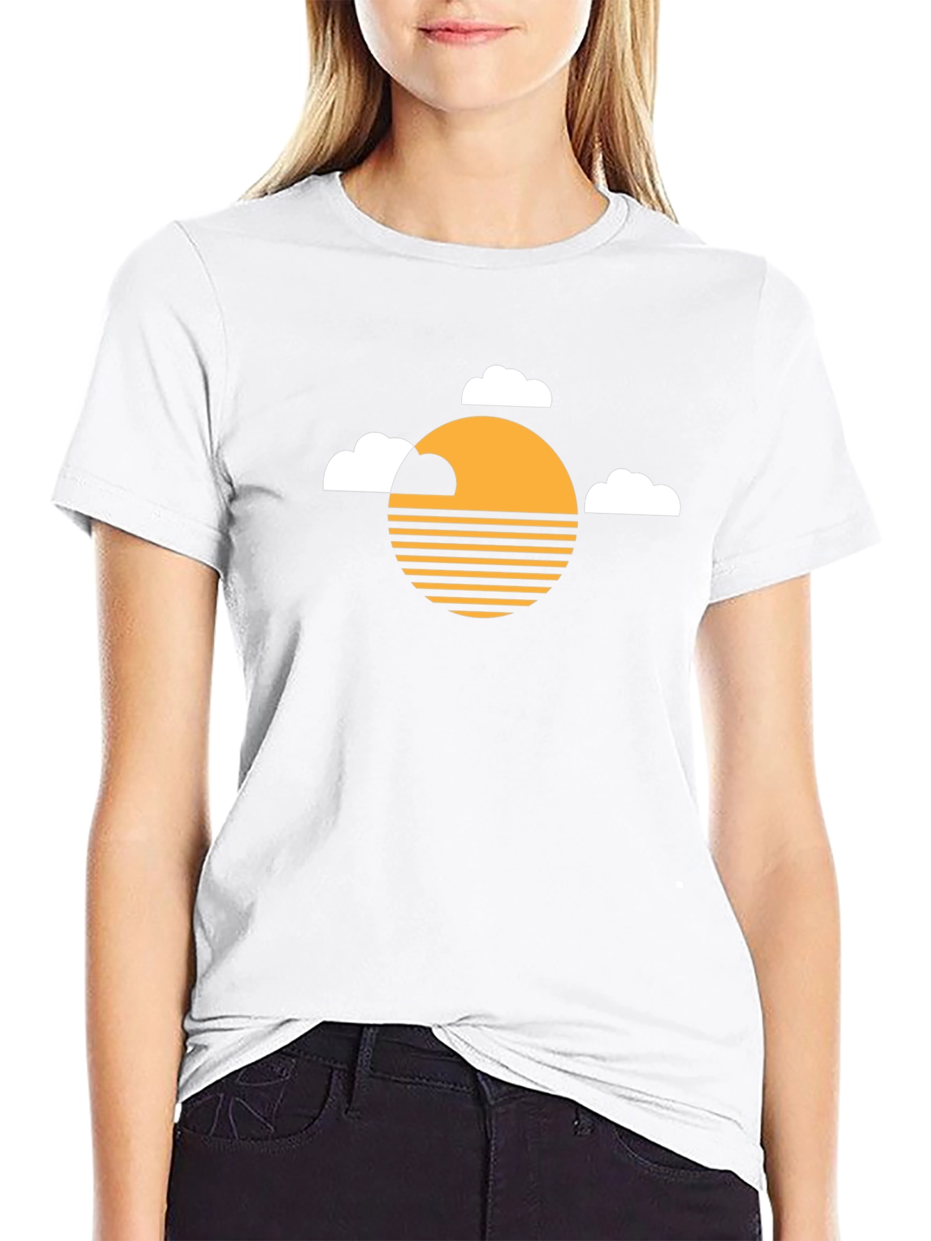 Sunset Cloud Graphic Tee - Modern Design