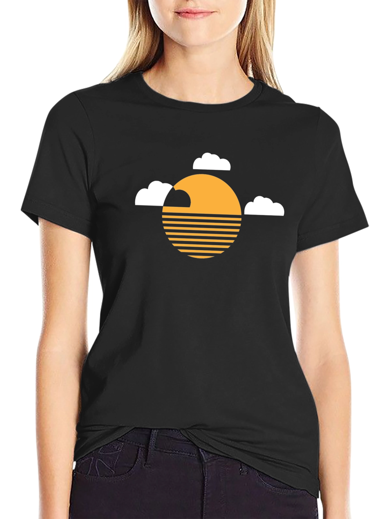 Sunset Cloud Graphic Tee - Modern Design