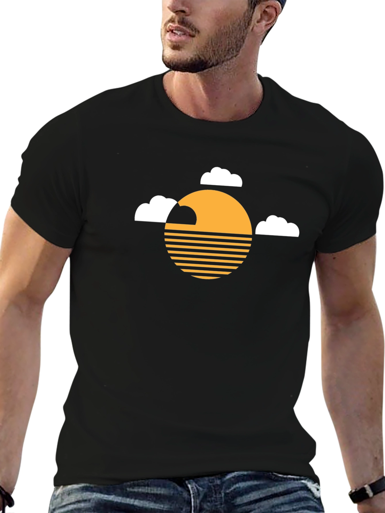 Sunset Cloud Graphic Tee - Modern Design