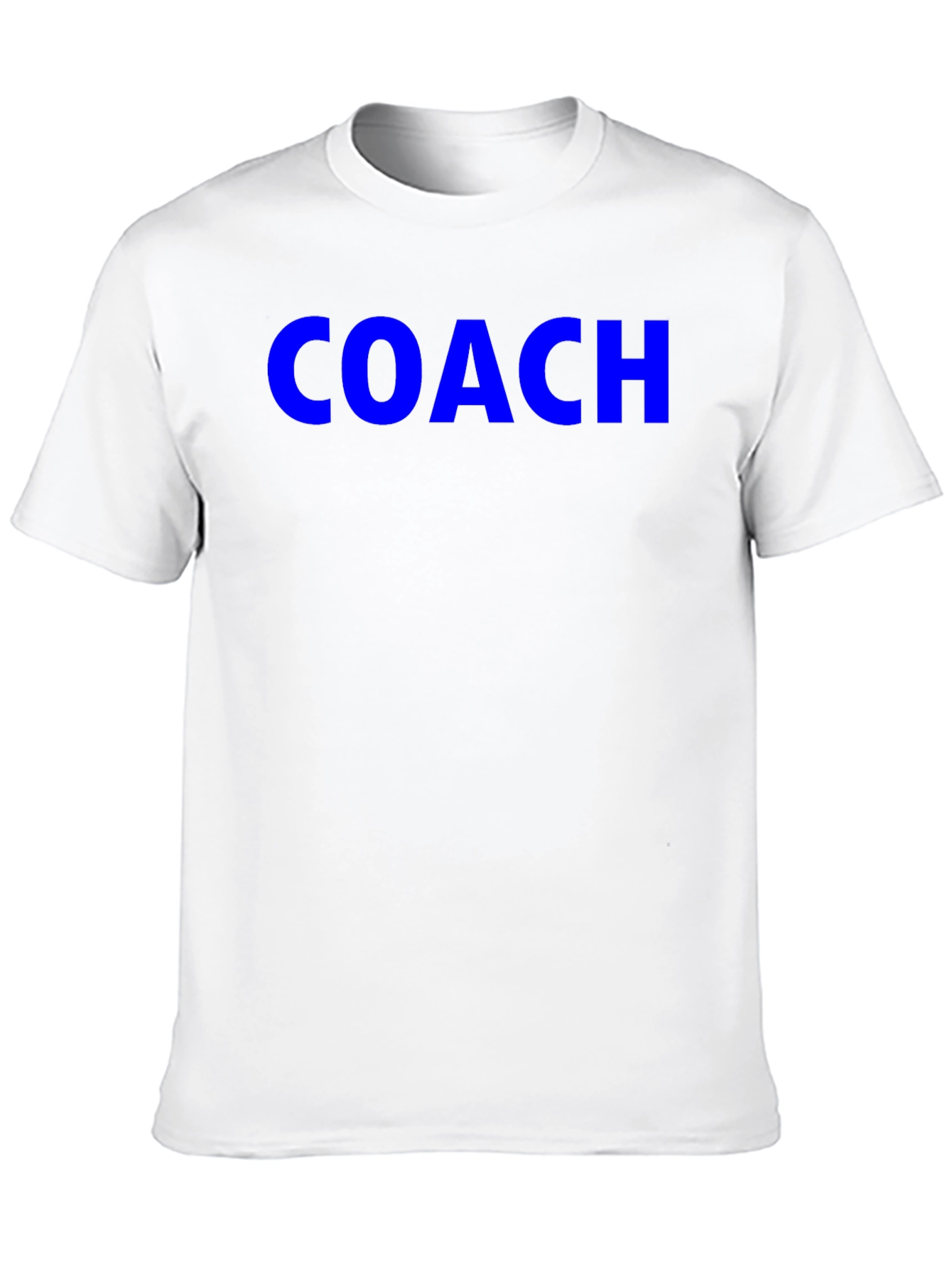 Coach Tee - Bold Blue Text on Black Shirt