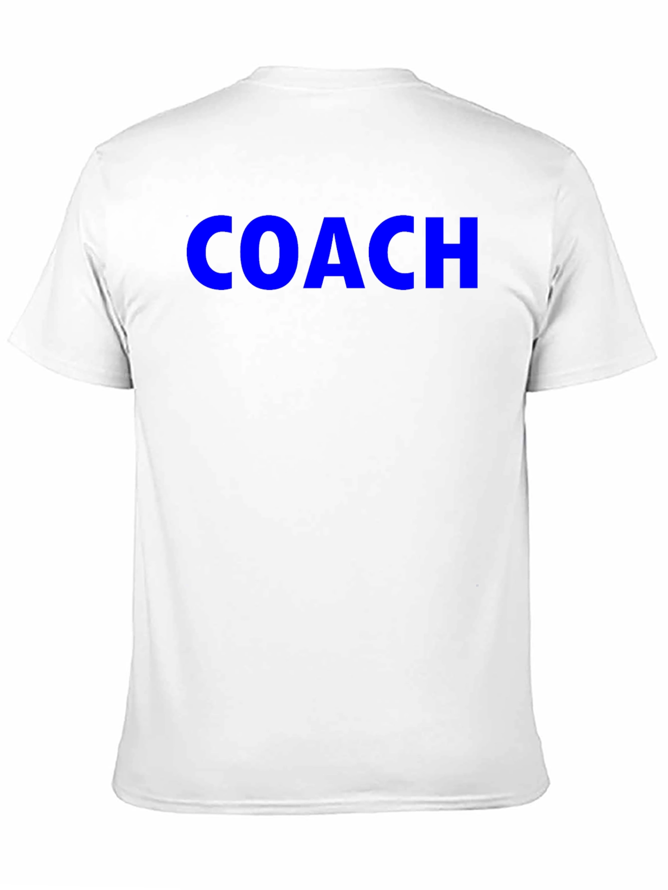 Coach Tee - Bold Blue Text on Black Shirt