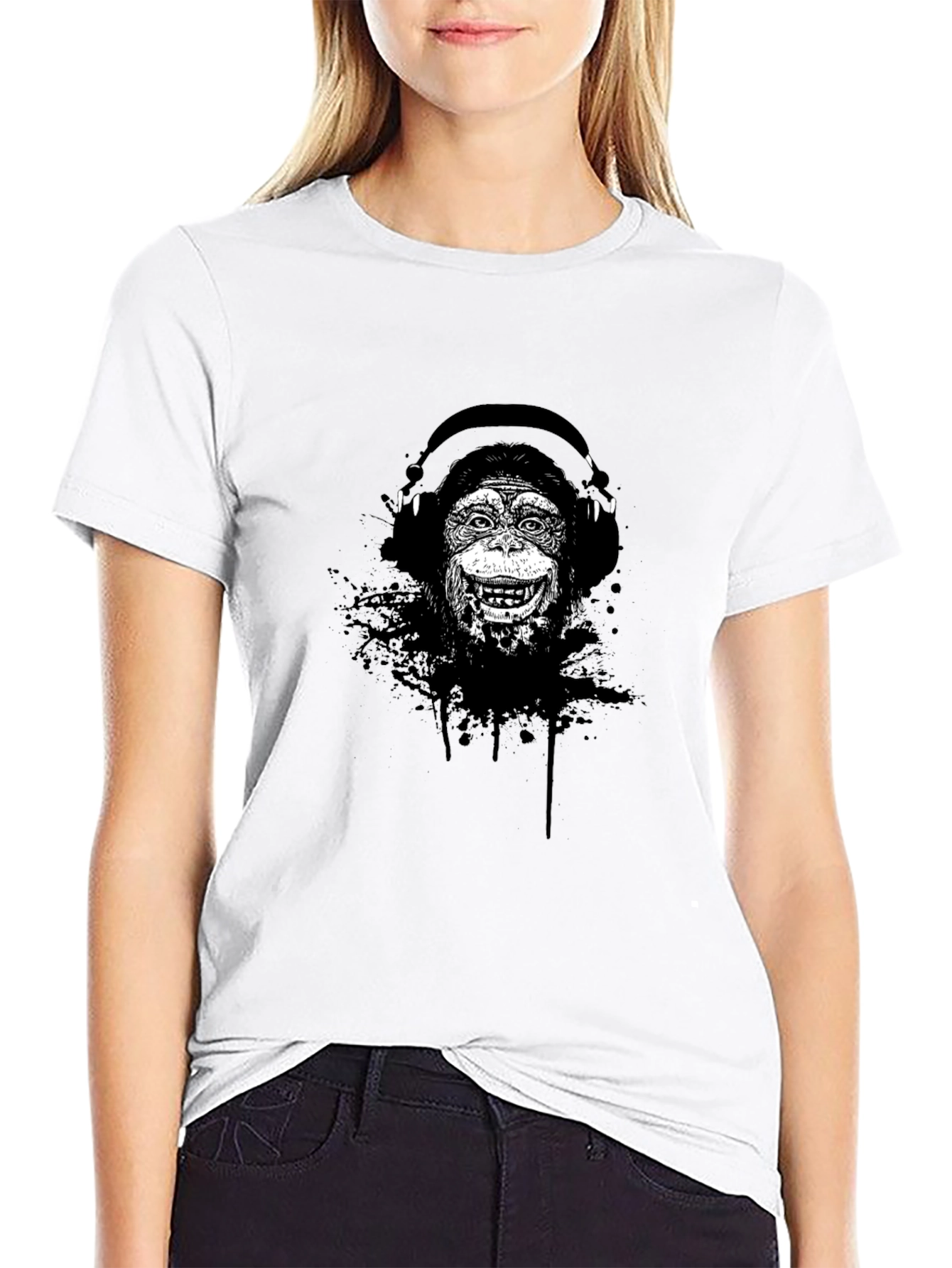 Monkey DJ Graphic T-Shirt - Cool Design
