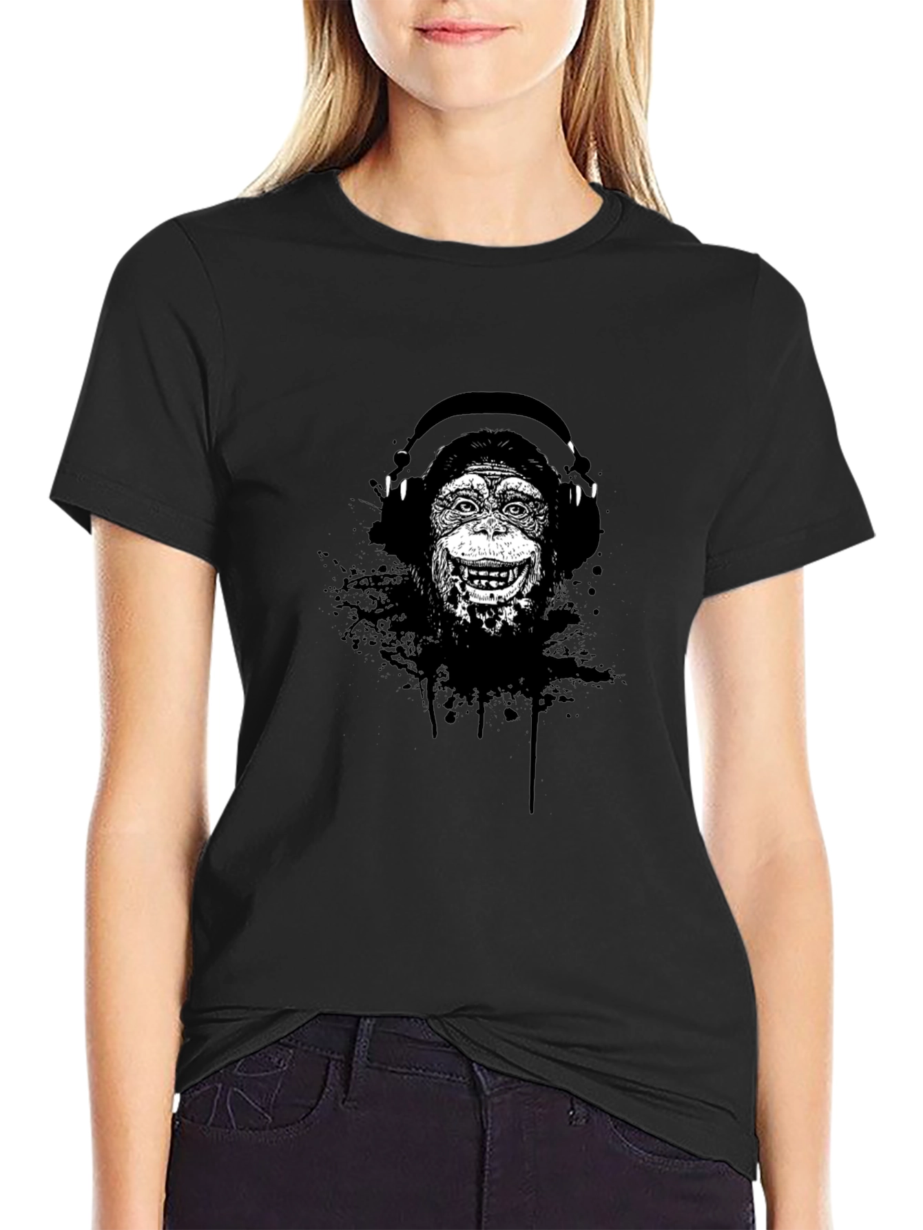 Monkey DJ Graphic T-Shirt - Cool Design