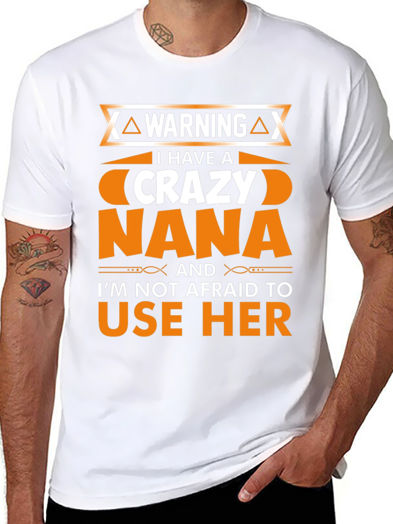 Warning Crazy Nana Graphic T-Shirt