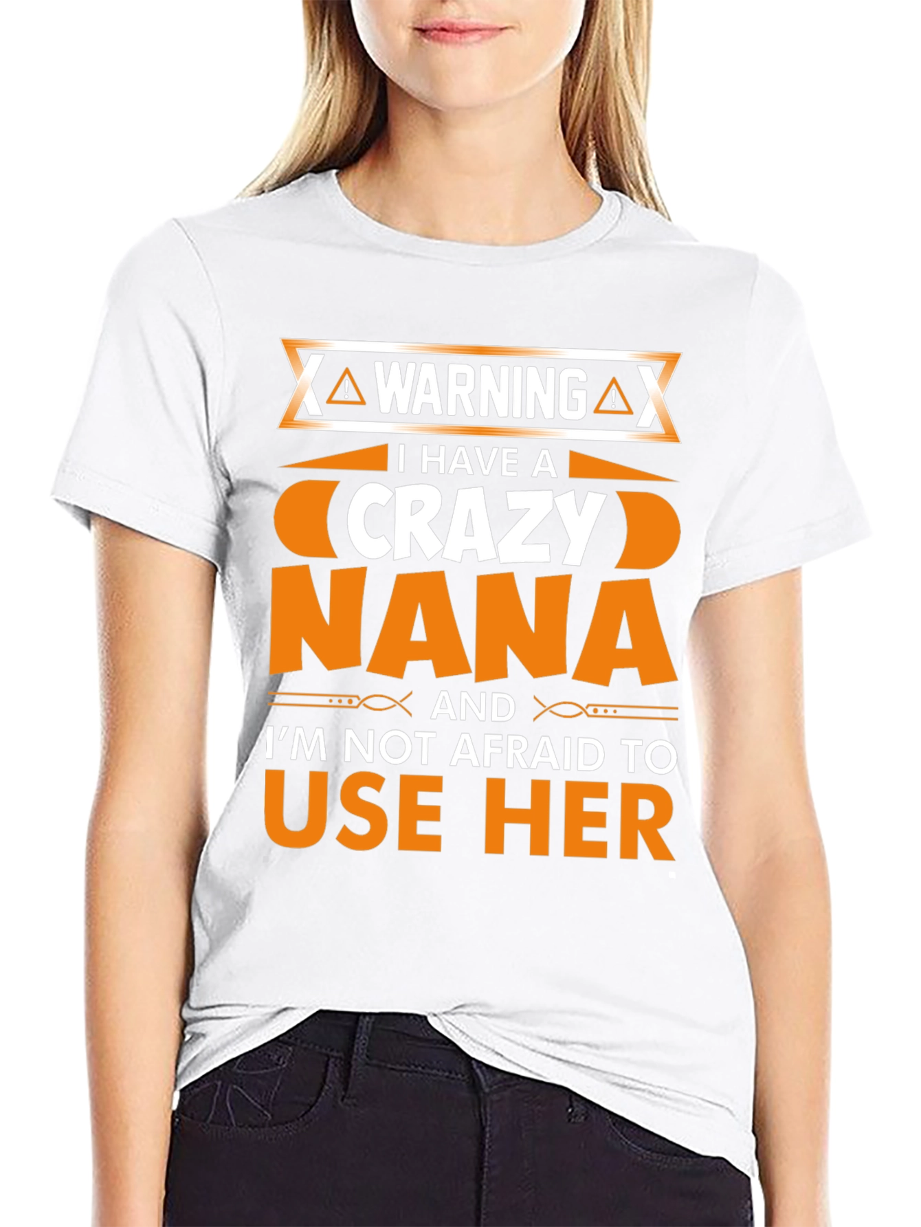 Warning Crazy Nana Graphic T-Shirt