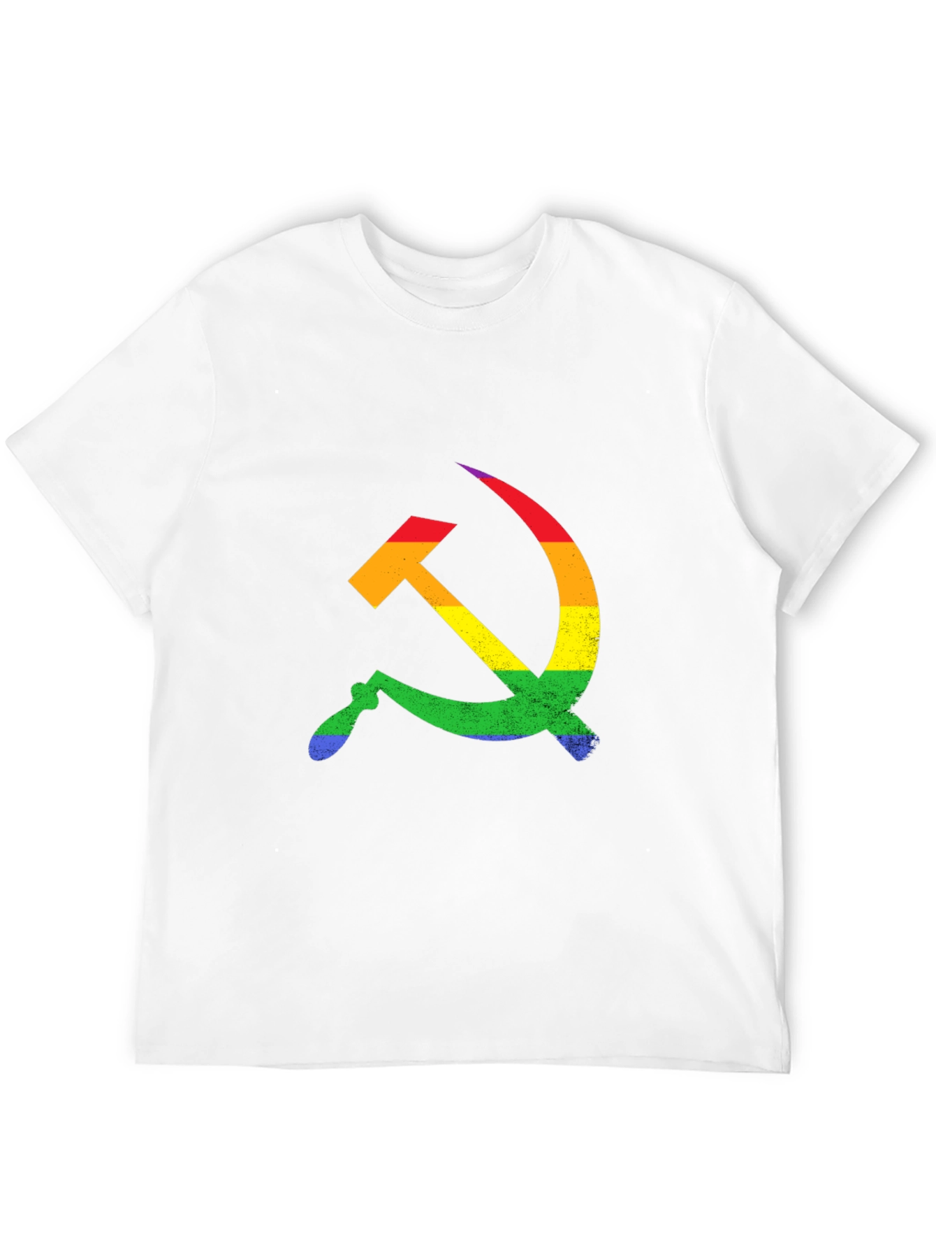 Rainbow Hammer & Sickle Black T-Shirt