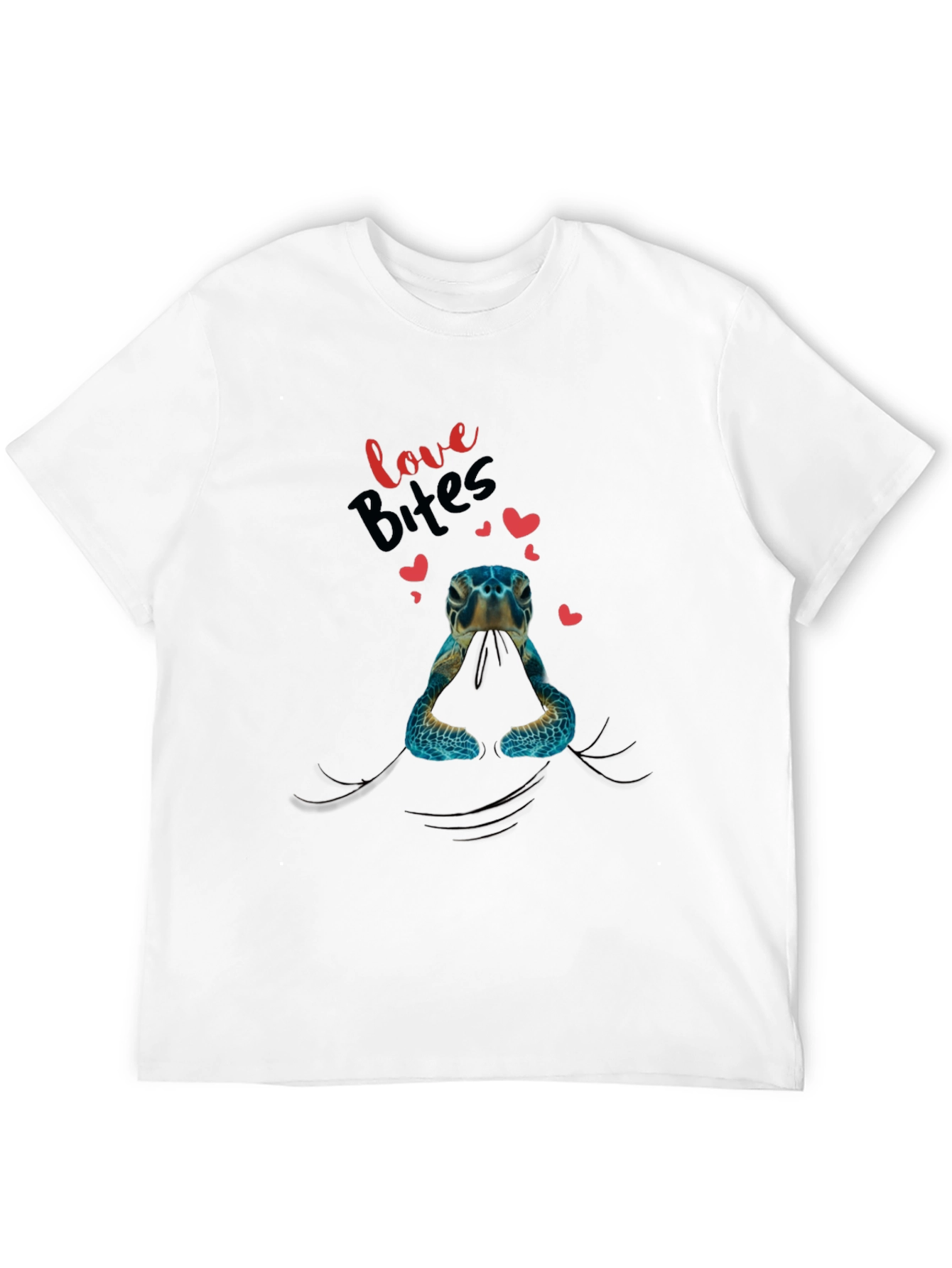 Love Bites Turtle Graphic Tee - Black