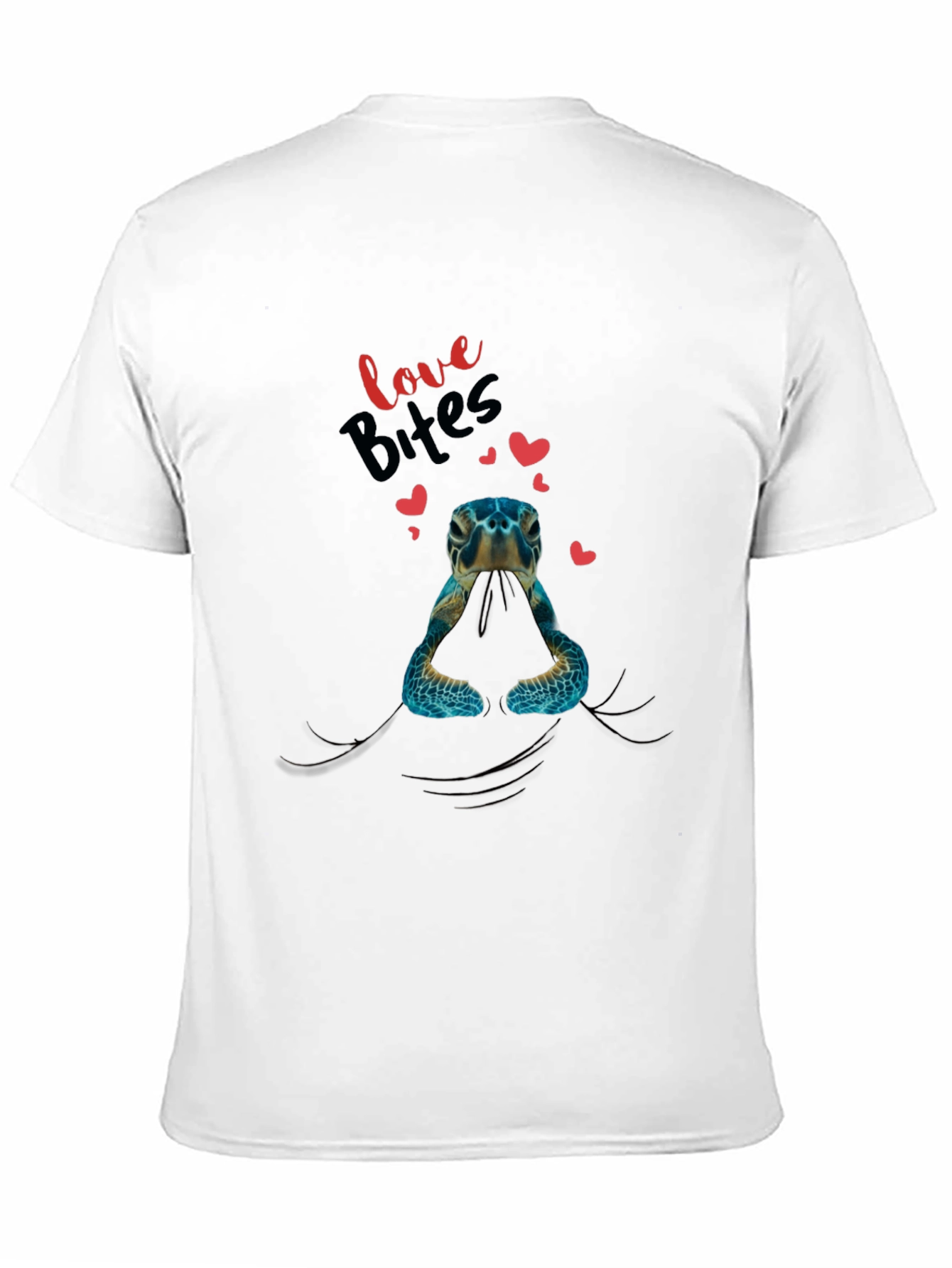 Love Bites Turtle Graphic Tee - Black